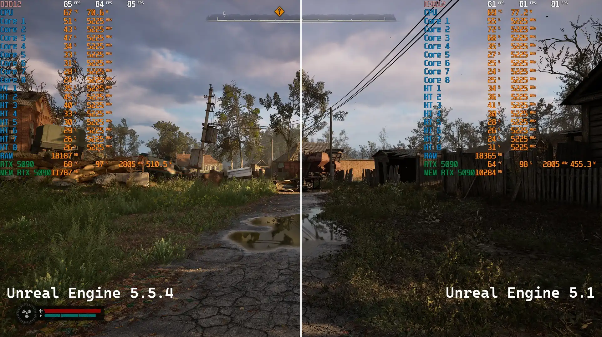 S.T.A.L.K.E.R. 2 получил больше FPS на Unreal Engine 5.5, но стал требовательнее к VRAM