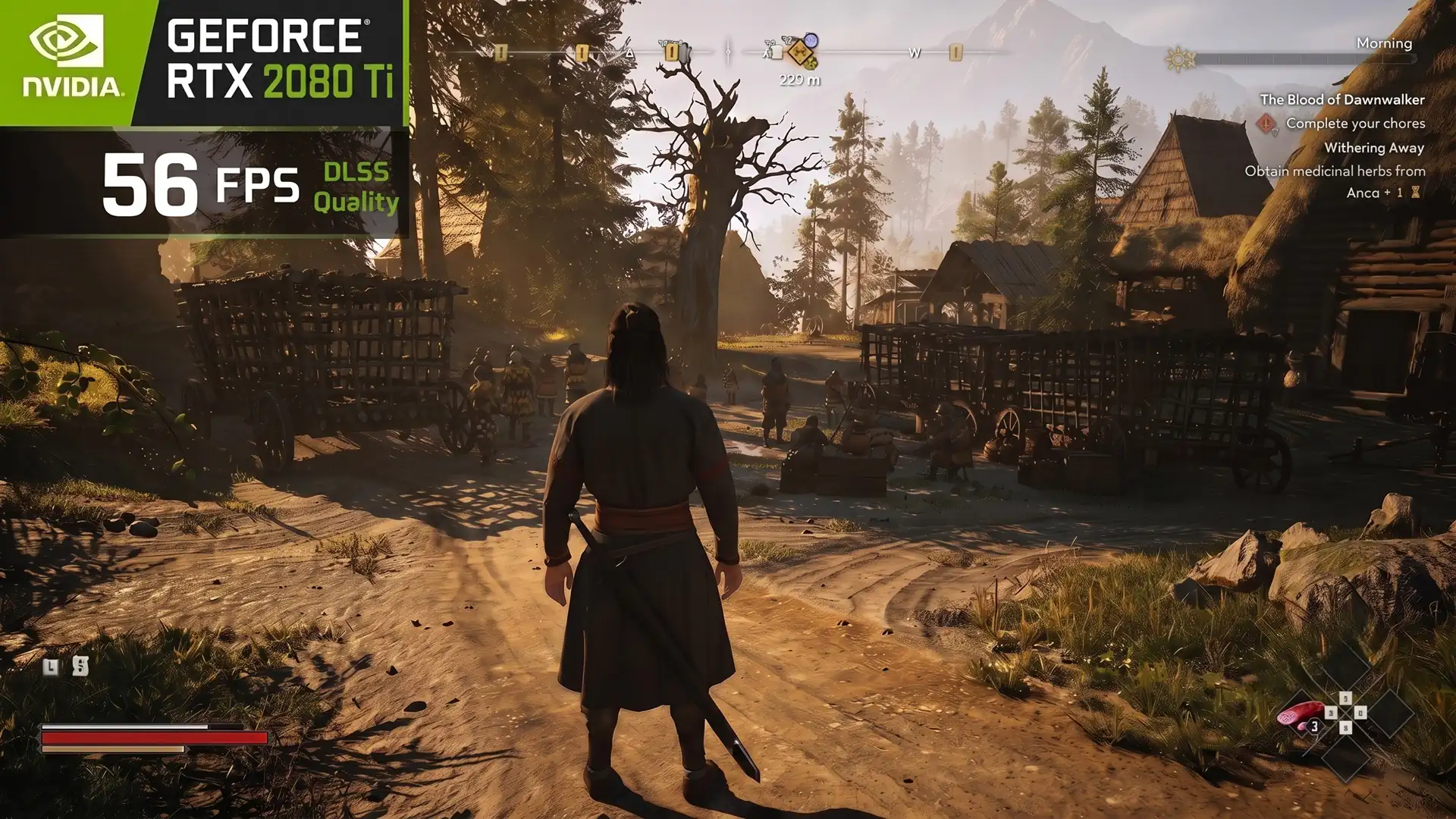 RTX 2080 Ti не способна выдать 60 fps в The Blood of Dawnwalker даже с DLSS