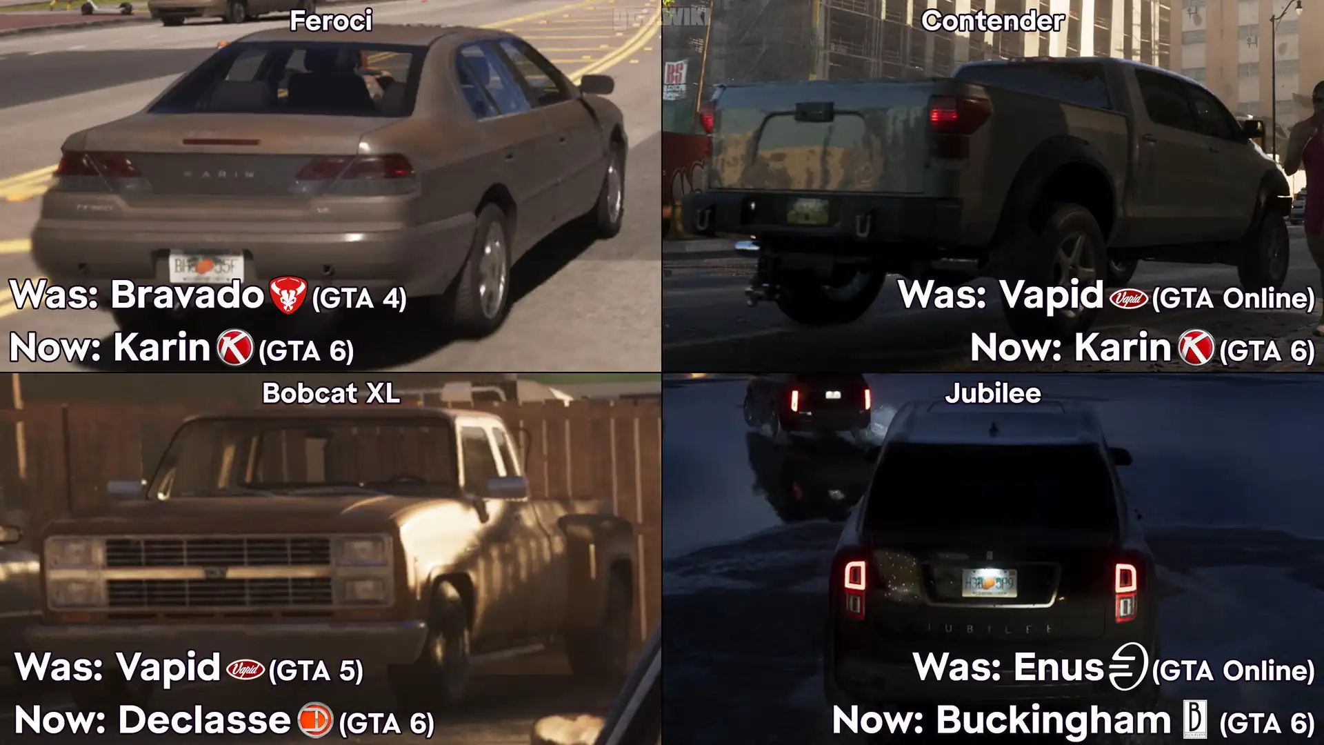 Автомобили из GTA 4 и GTA 5 получат новых производителей в GTA 6