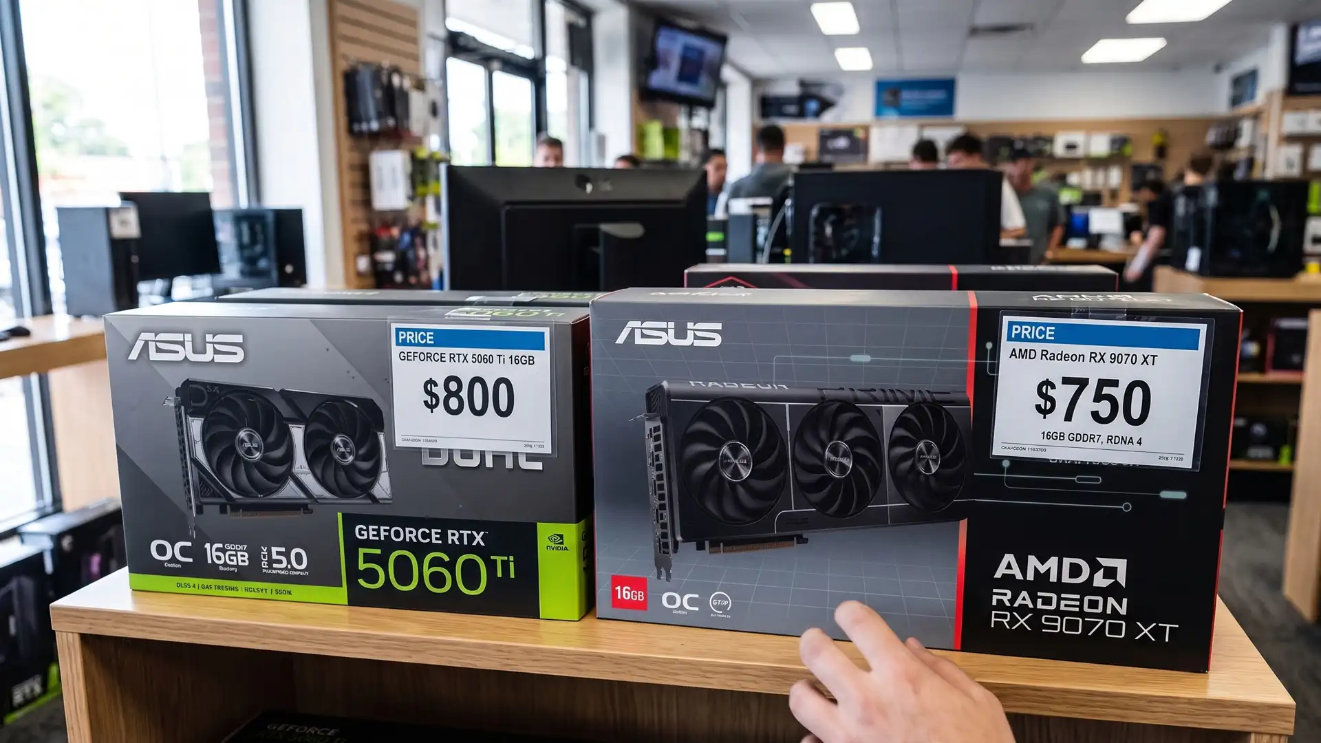 RX 9070 XT за $750 обеспечивает на 40% больше FPS чем RTX 5060 Ti 16 GB за $800