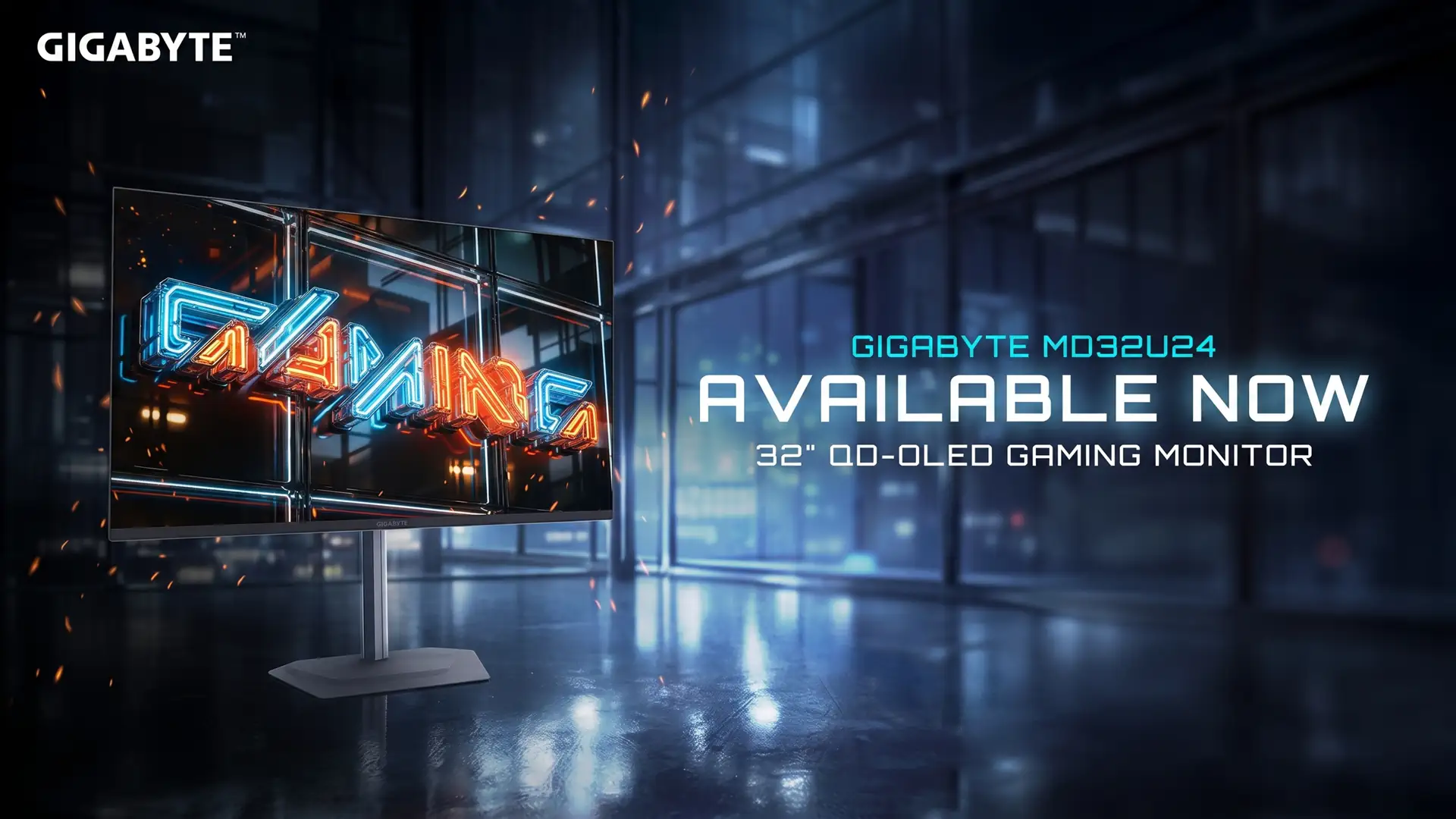 GIGABYTE анонсировала монитор MO32U24 с технологией защиты панели AI OLED Care