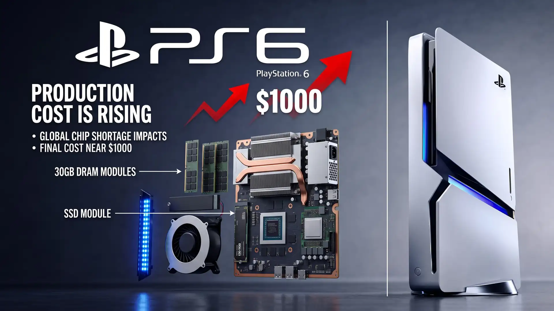 Себестоимость PlayStation 6 может превысить $1000 из за роста цен на память