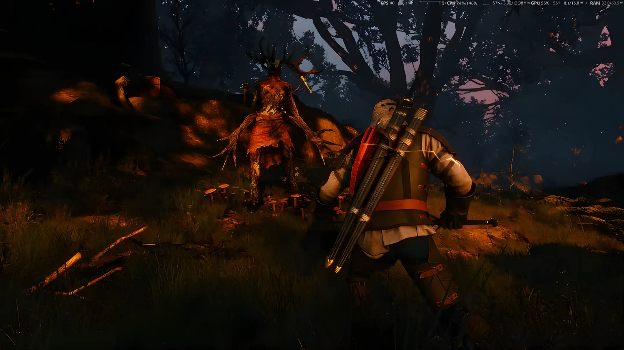 The Witcher 3 с RTGI и FSR 4 Balanced работает до 40 FPS на Radeon RX 9060 XT в 1440p