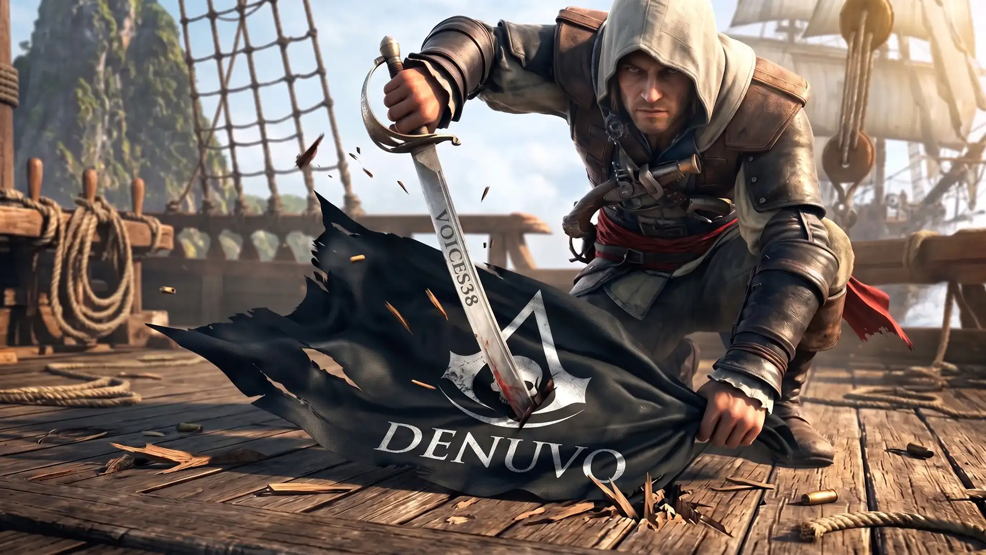 Хакер voices38 полностью взломал Denuvo в игре Assassins Creed Black Flag Resynced