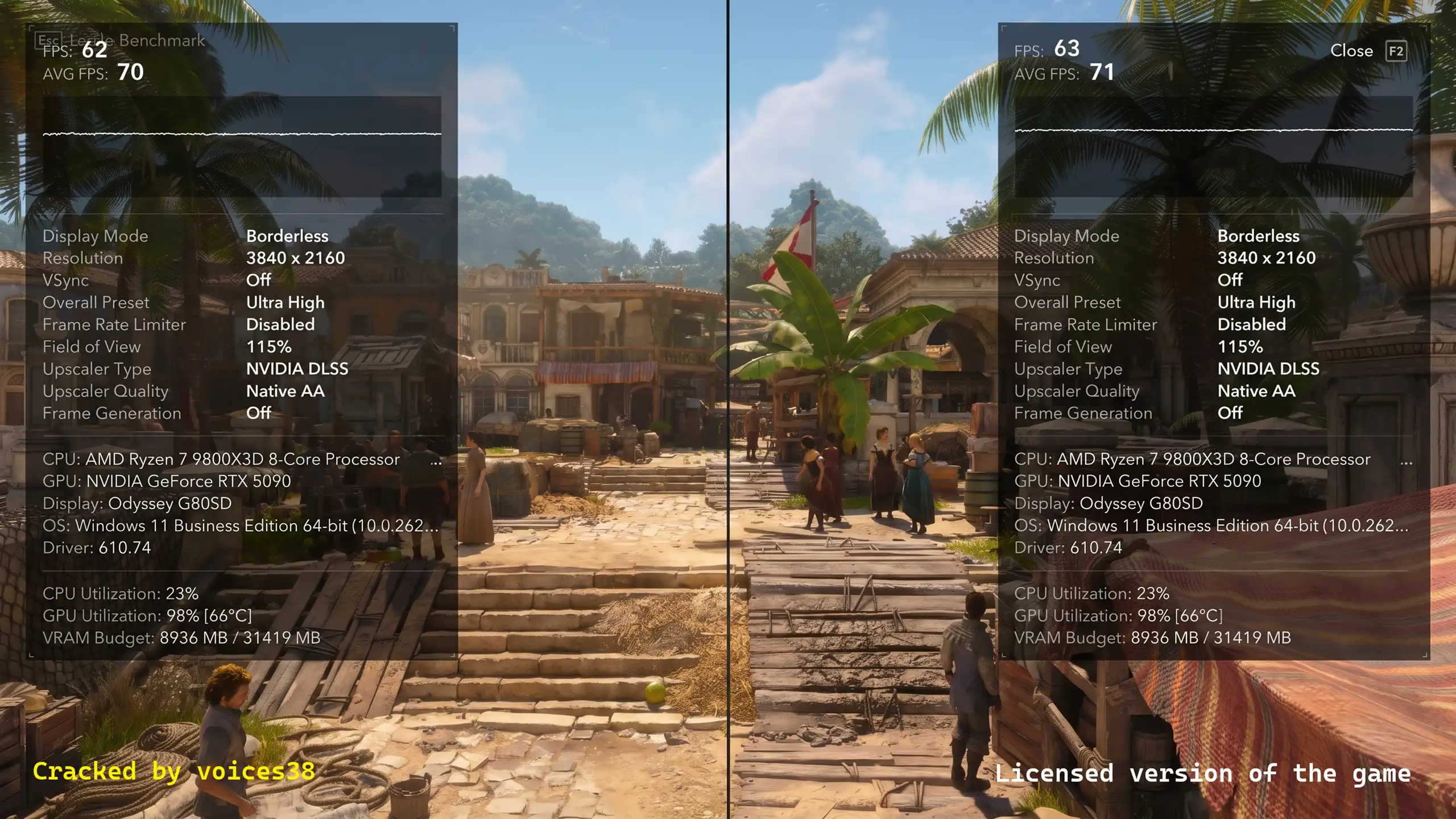 Взлом Denuvo не дал прироста FPS на RTX 5090 в Assassin’s Creed IV Black Flag Resynced