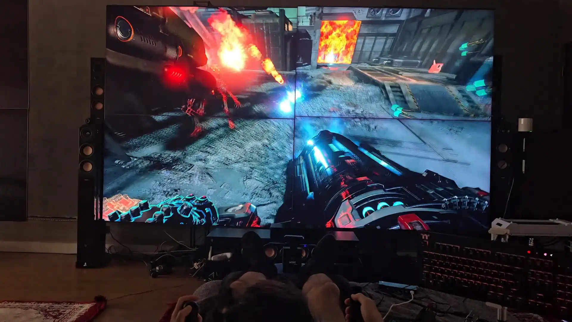 Игрок прошел Doom Eternal с контроллером Wiimote на 150 дюймах в 5K и 120 FPS