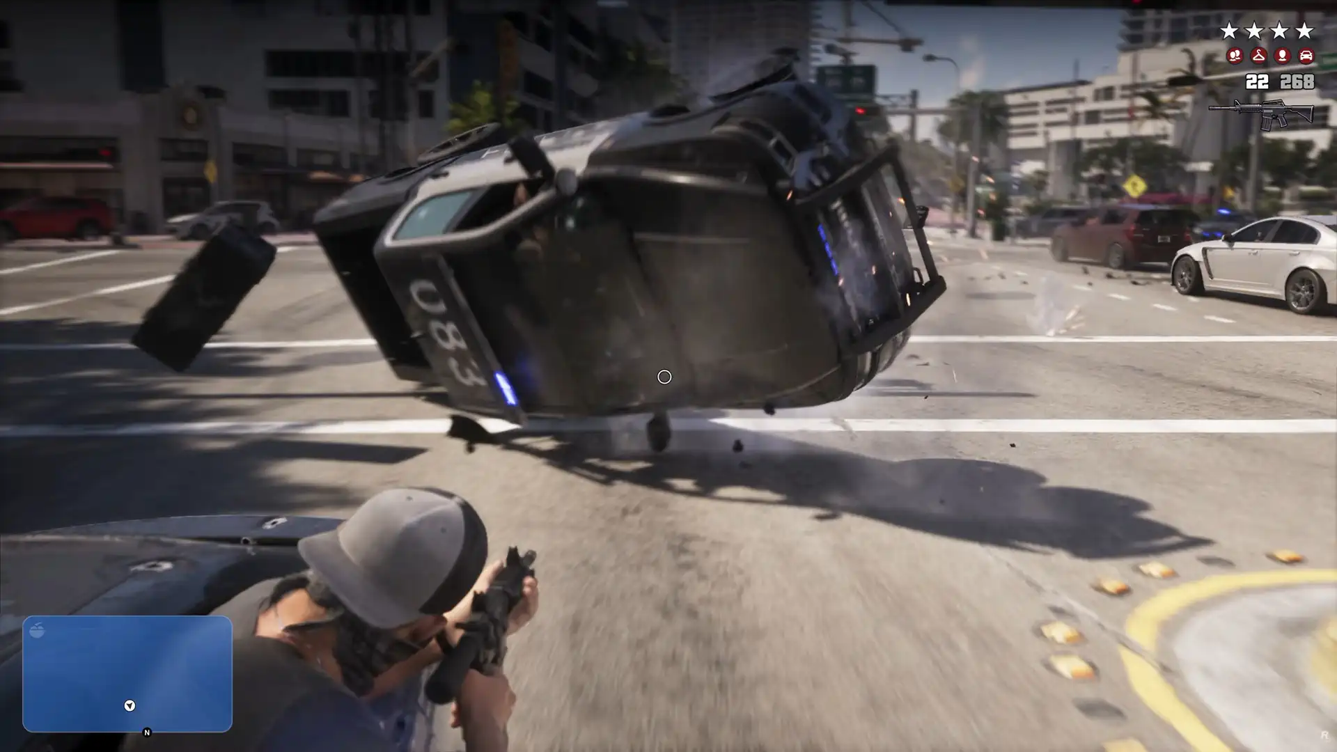 Grand Theft Auto VI удивила интерактивностью и физикой автомобильных столкновений