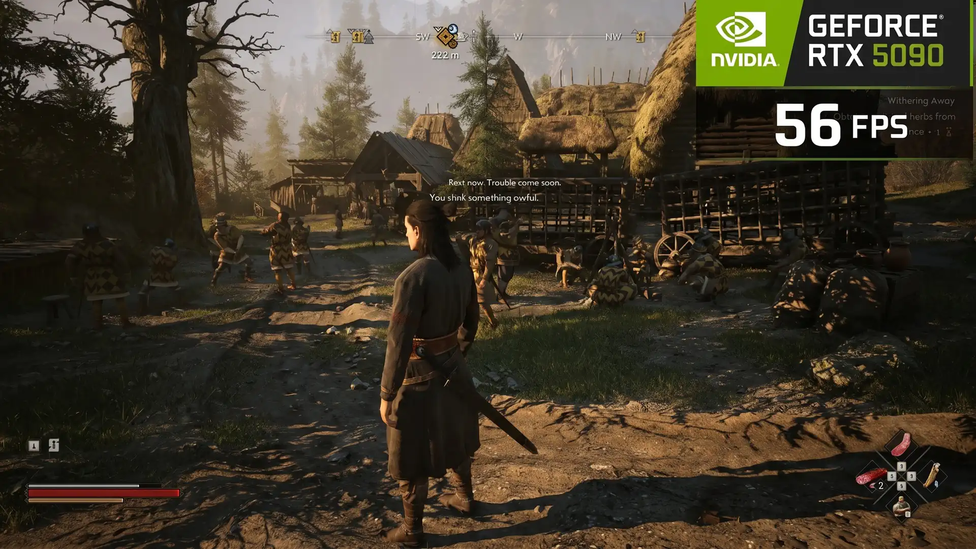 GeForce RTX 5090 не преодолела барьер в 60 fps в The Blood of Dawnwalker в 4K