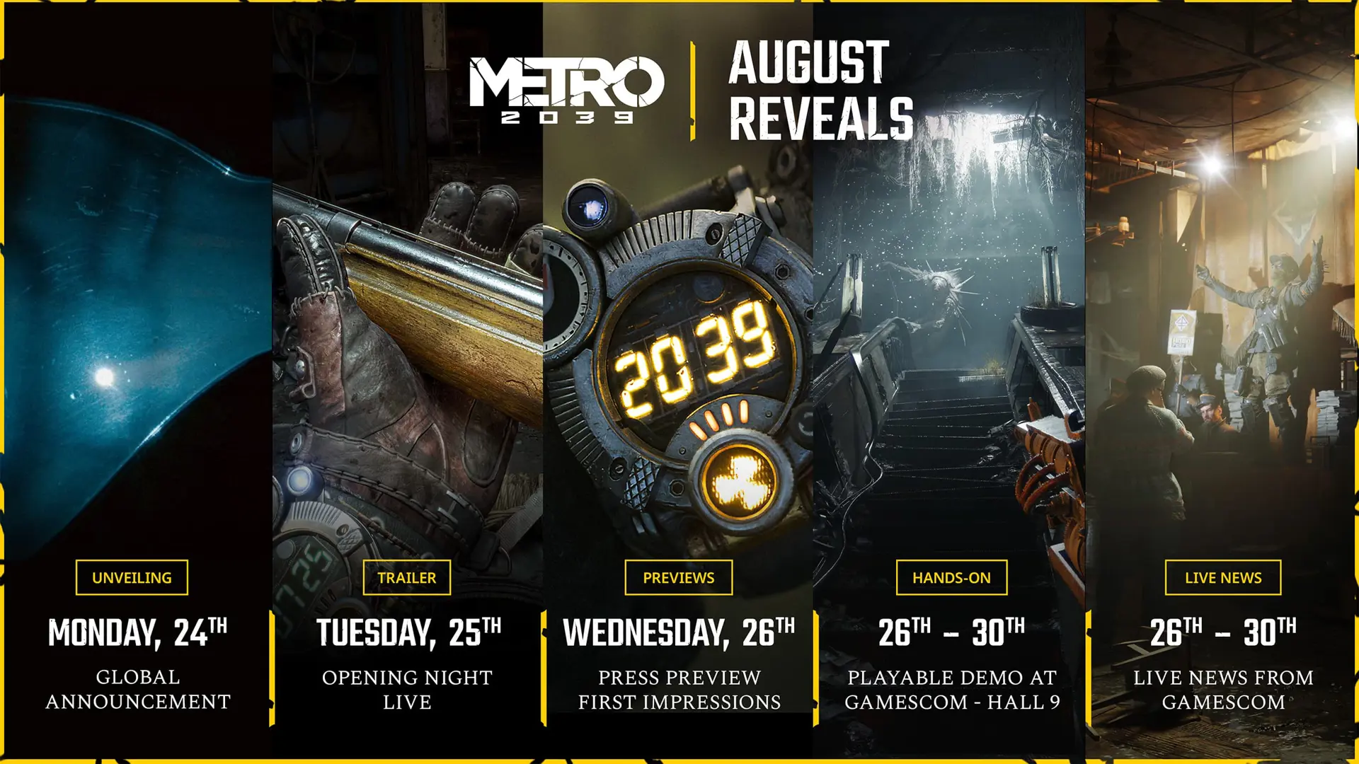 Разработчики Metro 2039 раскрыли полное расписание показов на выставке Gamescom