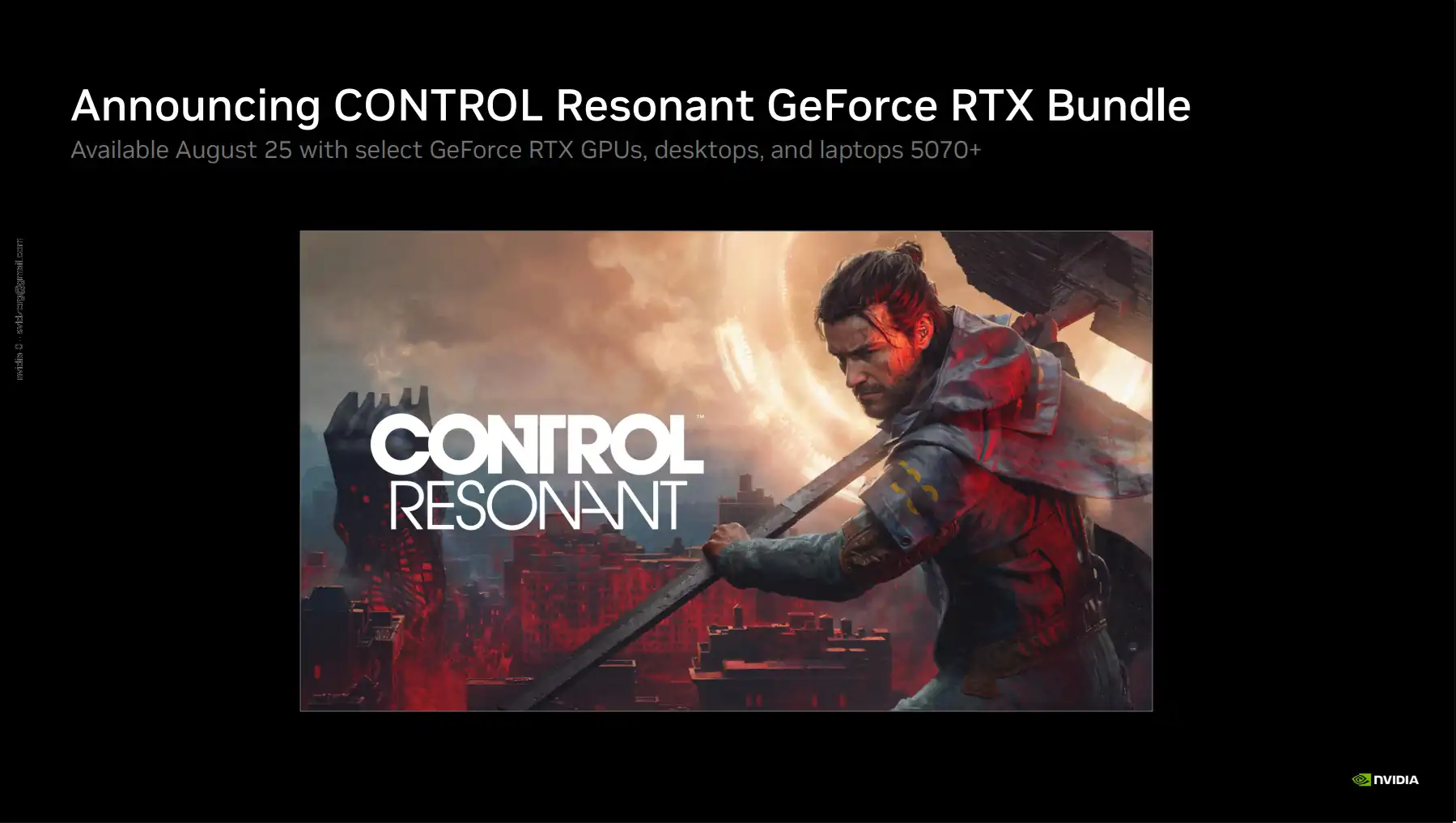 Покупатели видеокарт серии GeForce RTX 5070 и выше получат игру CONTROL Resonant