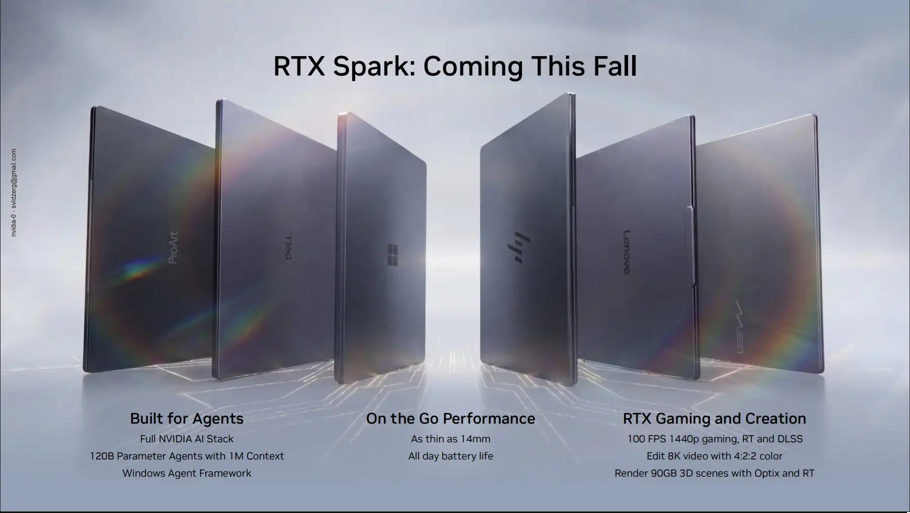 Этой осенью в продажу поступят портативные ноутбуки NVIDIA RTX Spark