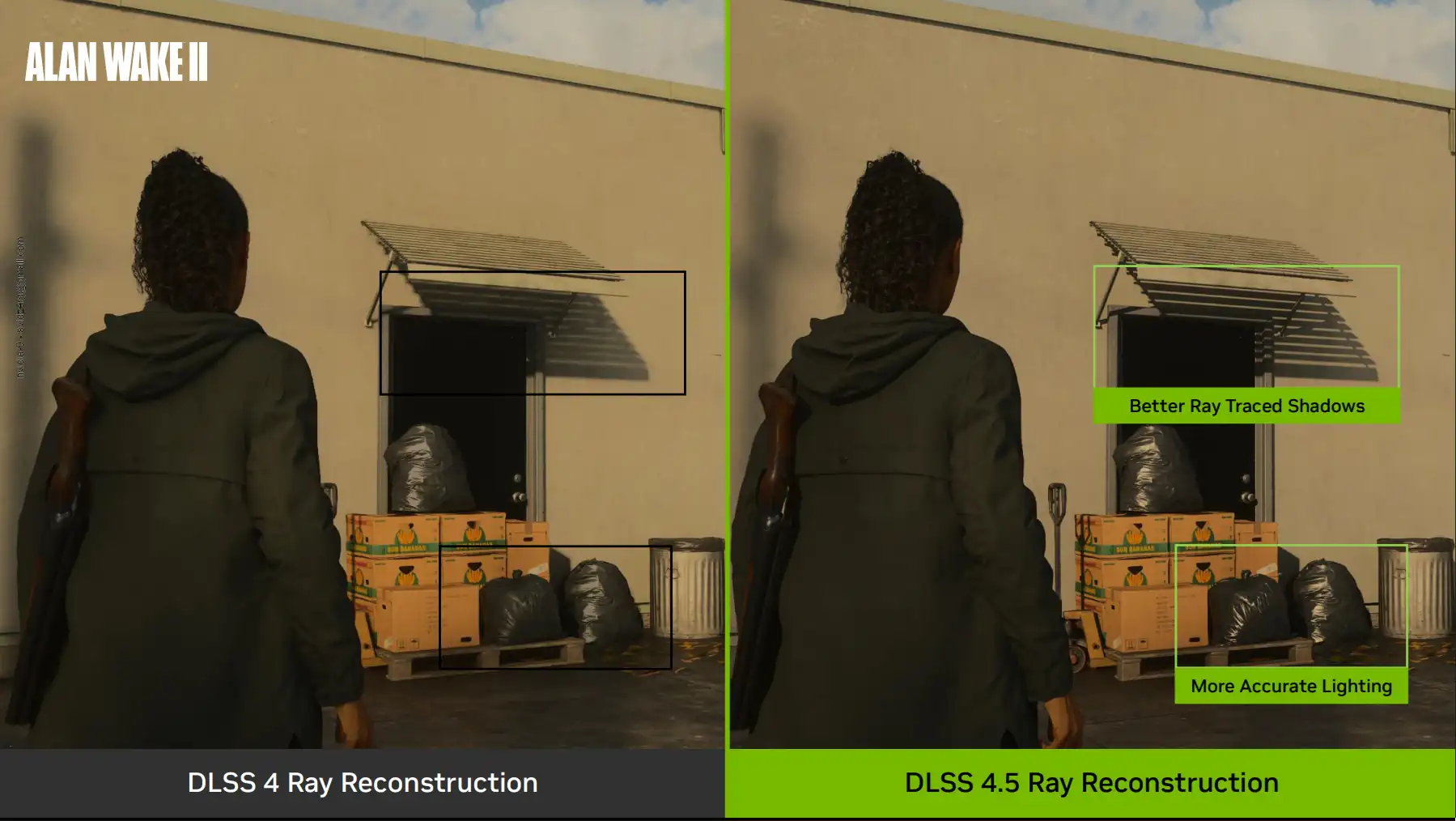 Технология DLSS 4.5 Ray Reconstruction улучшает тени и освещение в Alan Wake II