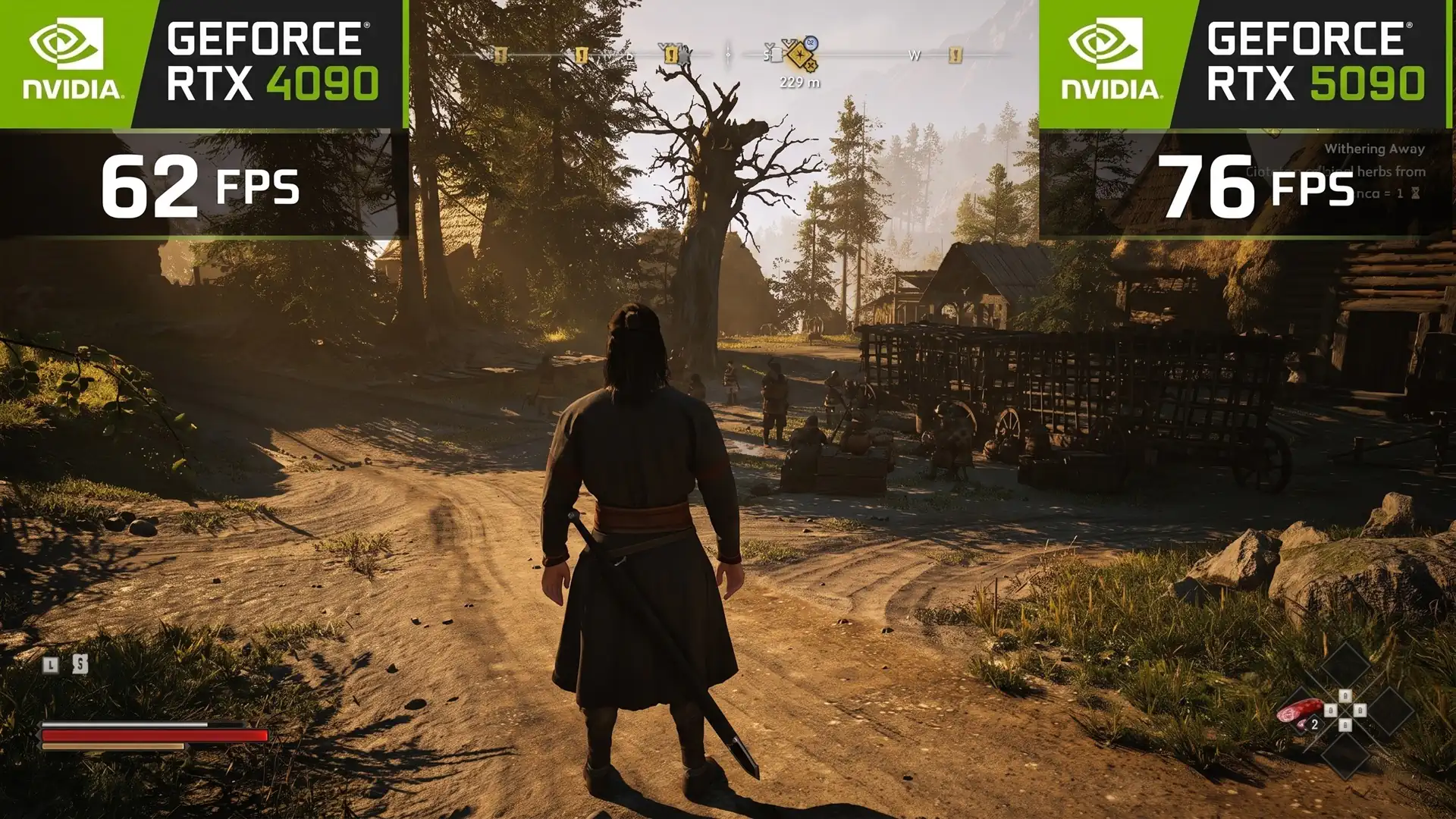 Только DLSS позволил RTX 5090 и RTX 4090 достичь 60 FPS в 4K в The Blood of Dawnwalker