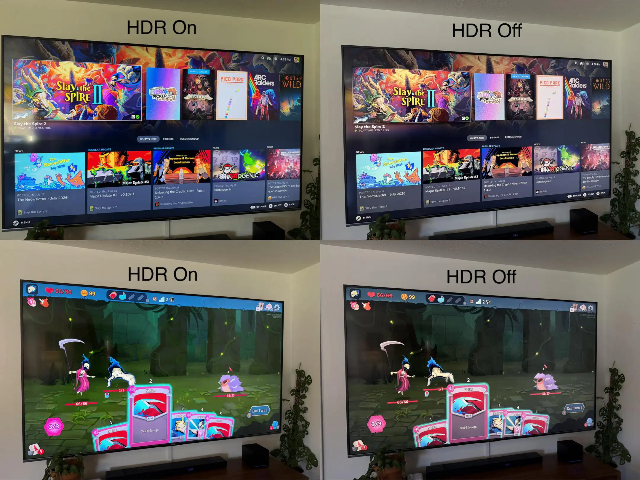 HDR в SteamOS делает изображение слишком ярким и перенасыщенным