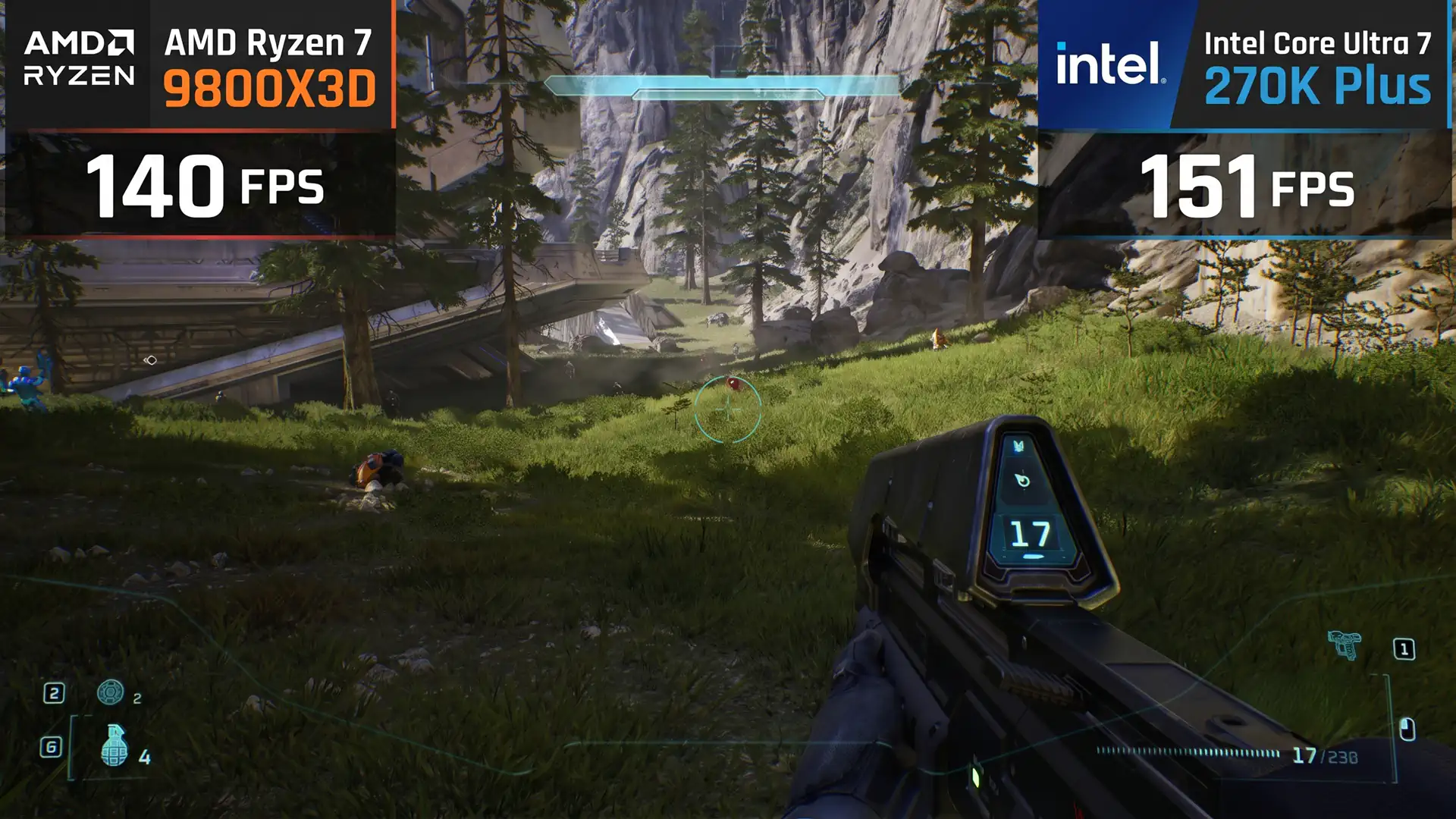 Halo Campaign Evolved лучше работает на процессорах Intel чем AMD Ryzen X3D