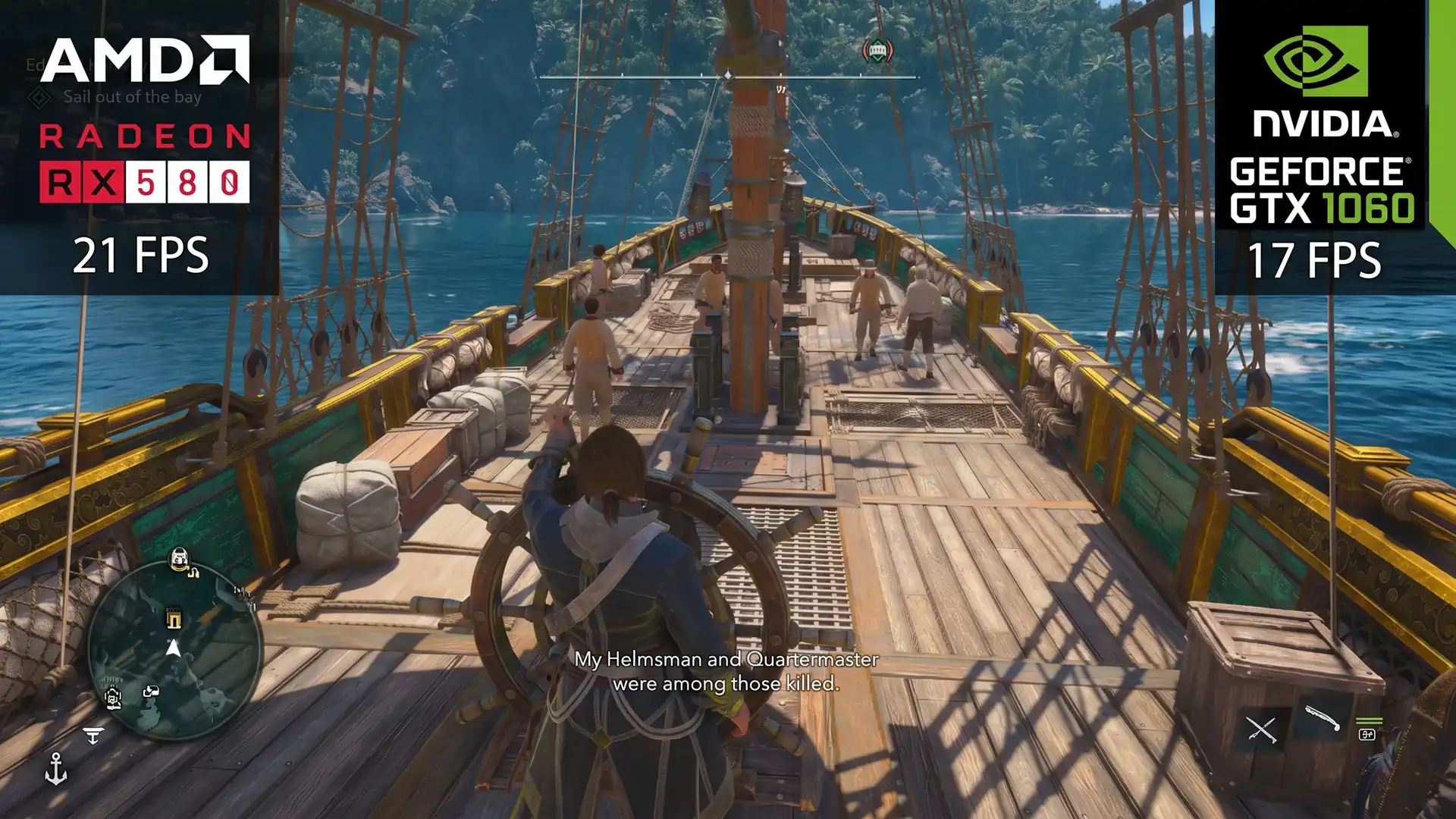 Assassin's Creed Black Flag Resynced оказался не по силам GTX 1060 и RX 580