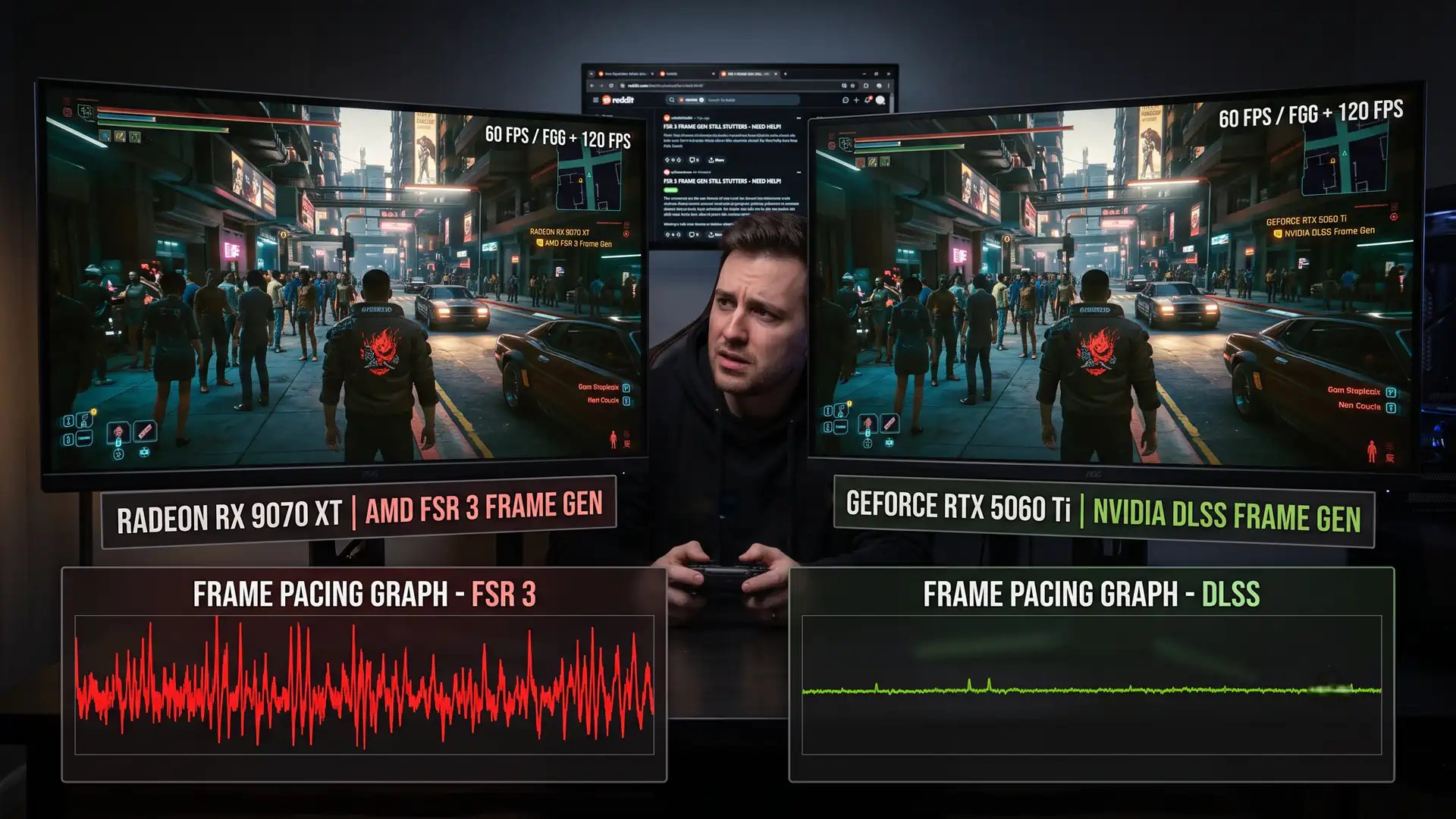 AMD FSR Frame Generation не может догнать NVIDIA DLSS FG по плавности