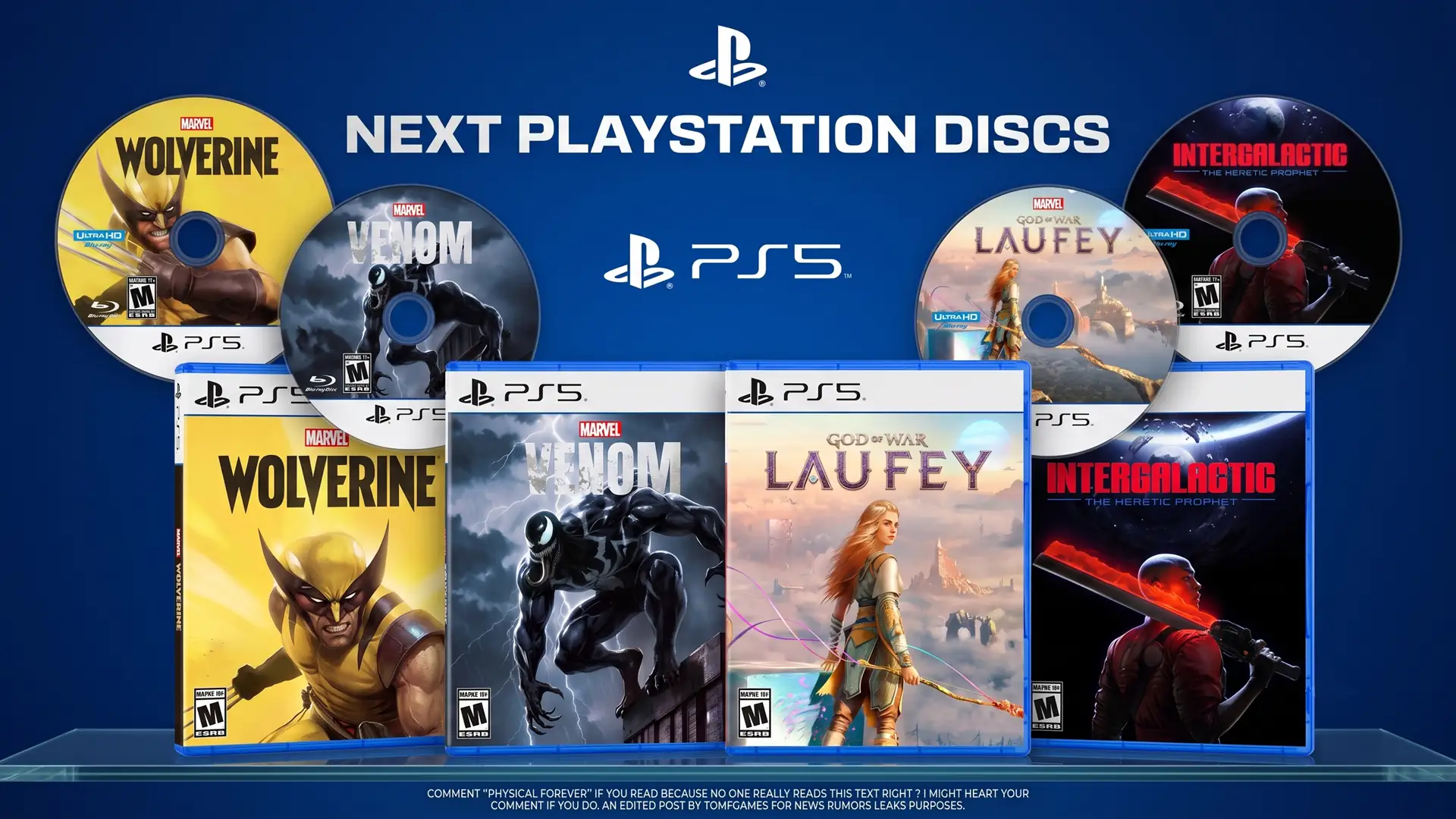 Sony подтвердила дисковые издания для последних флагманов PlayStation 5