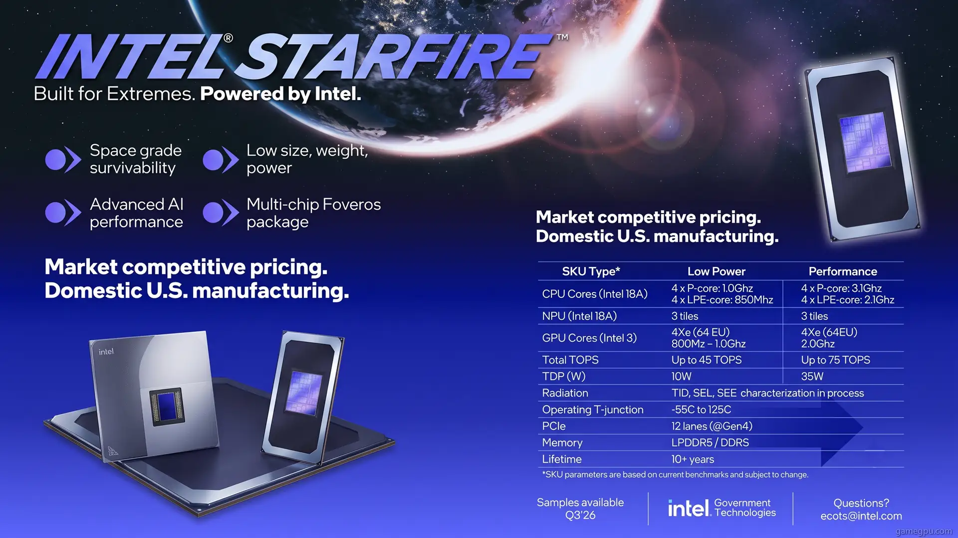 Intel представила восьмиядерный космический процессор Starfire