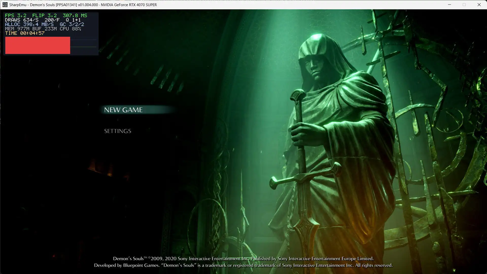 Эмуляция PlayStation 5 на ПК продвигается с запуском меню Demon's Souls