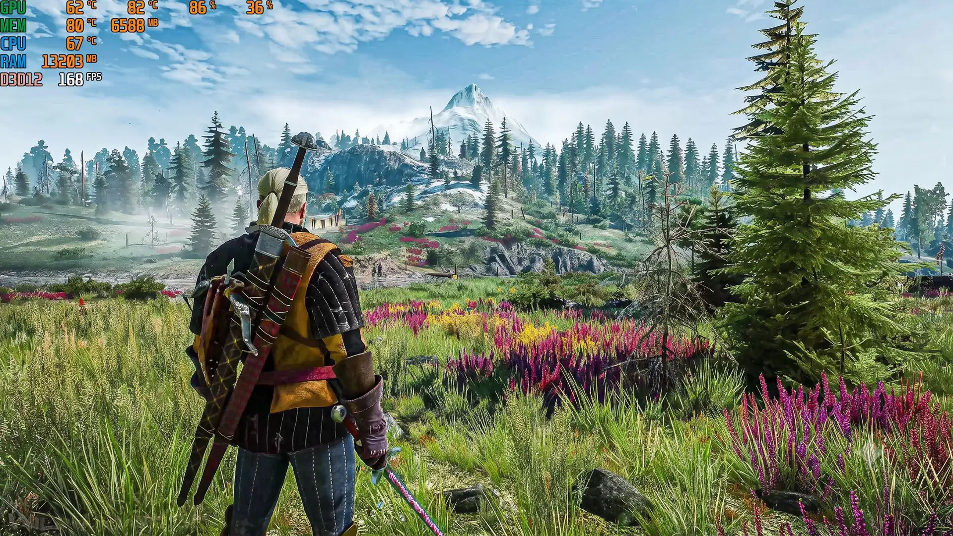 Ryzen 5 5500X3D не способен раскрыть RX 9070 XT в игре Witcher 3 без RT