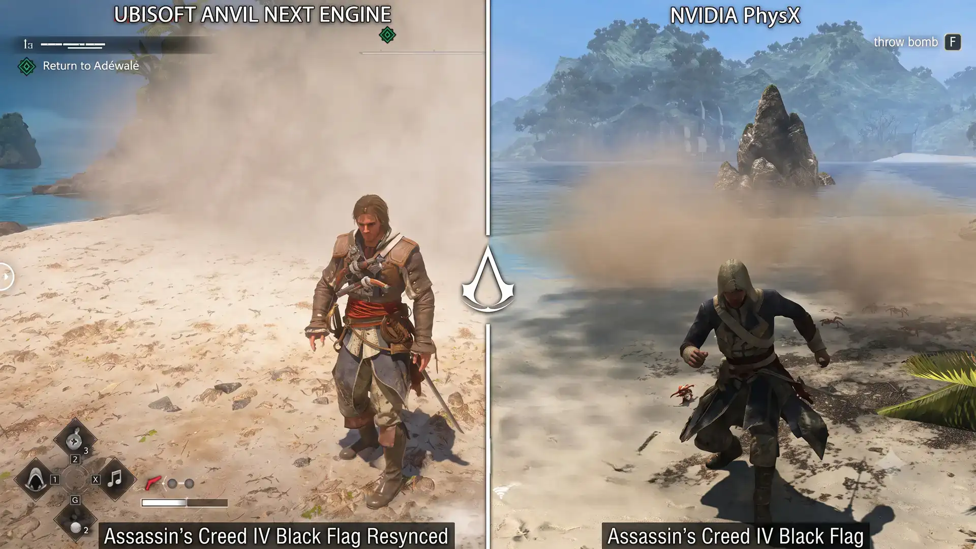 Nvidia PhysX в оригинале проиграла симуляции частиц в Assassin’s Creed Black Flag Resynced