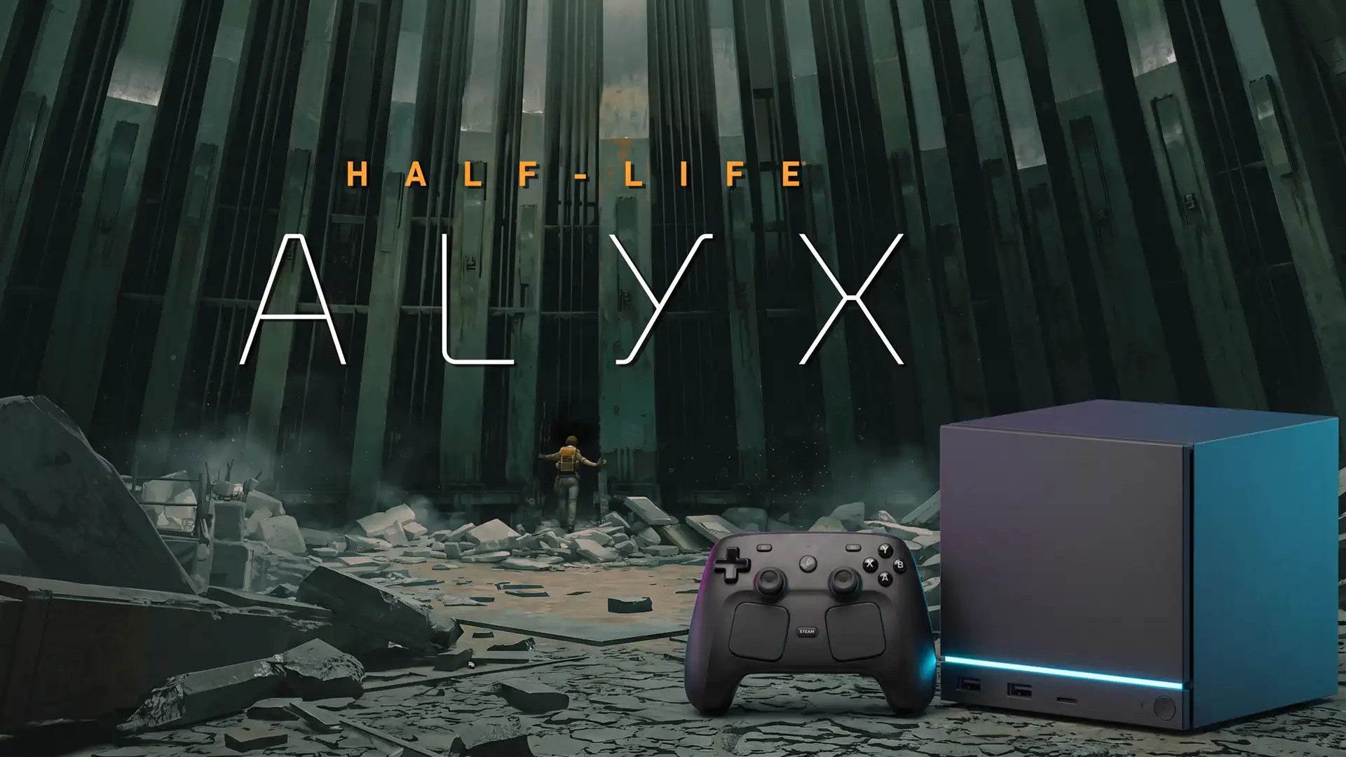Тестирование VR в Half-Life Alyx на Steam Machine с гарнитурой Quest 2 с 90 FPS