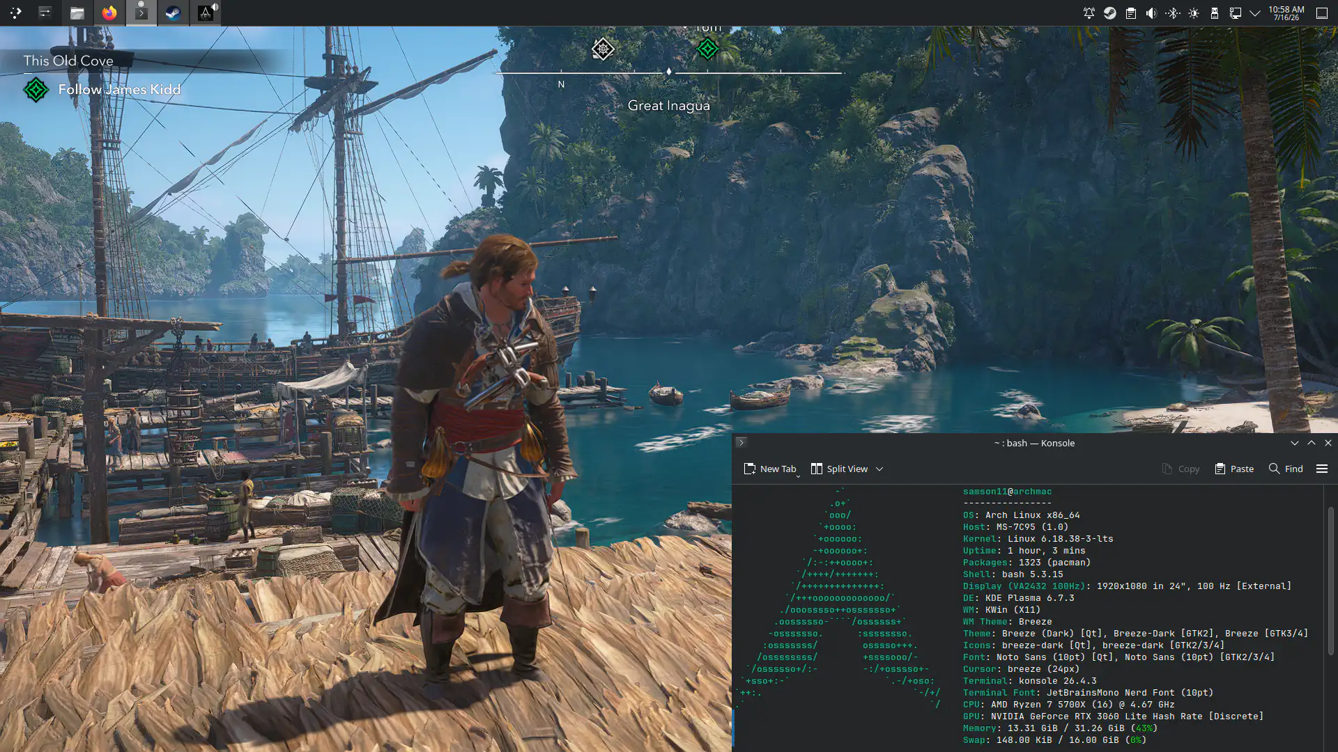 Производительность Assassin's Creed IV Black Flag с гипервизором на Linux сравнялась с Windows