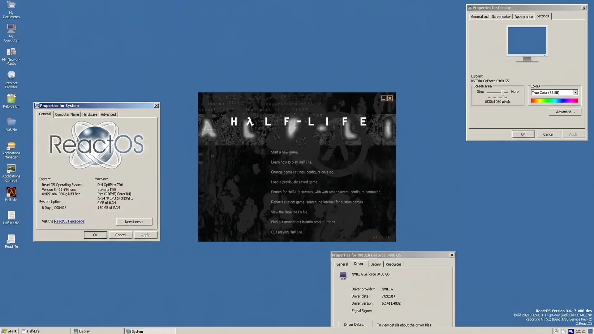 Энтузиасты смогли запустить культовую игру Half-Life на ReactOS