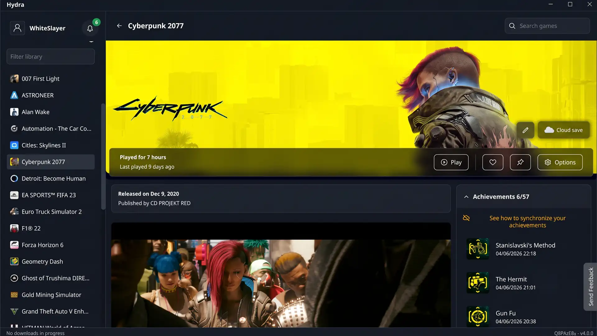 Игровой лаунчер Hydra 4.0.0 приблизился по функционалу к платформе Steam