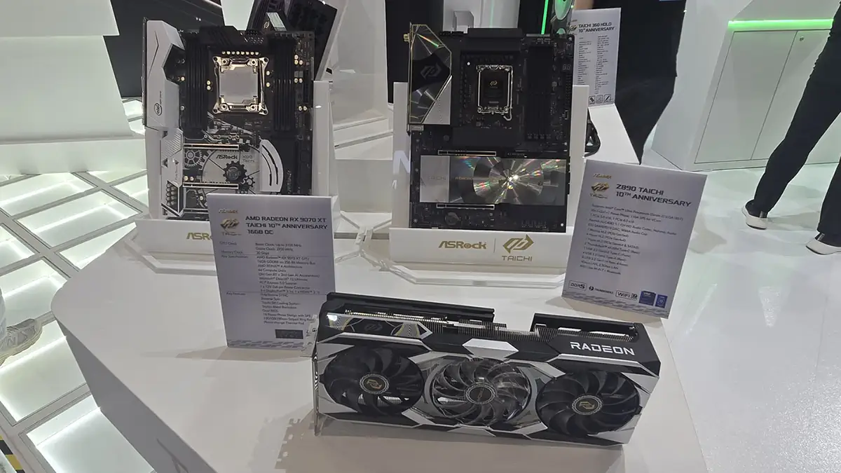 Детальный обзор дизайна ASRock Radeon RX 9070 XT Taichi с выставки Computex