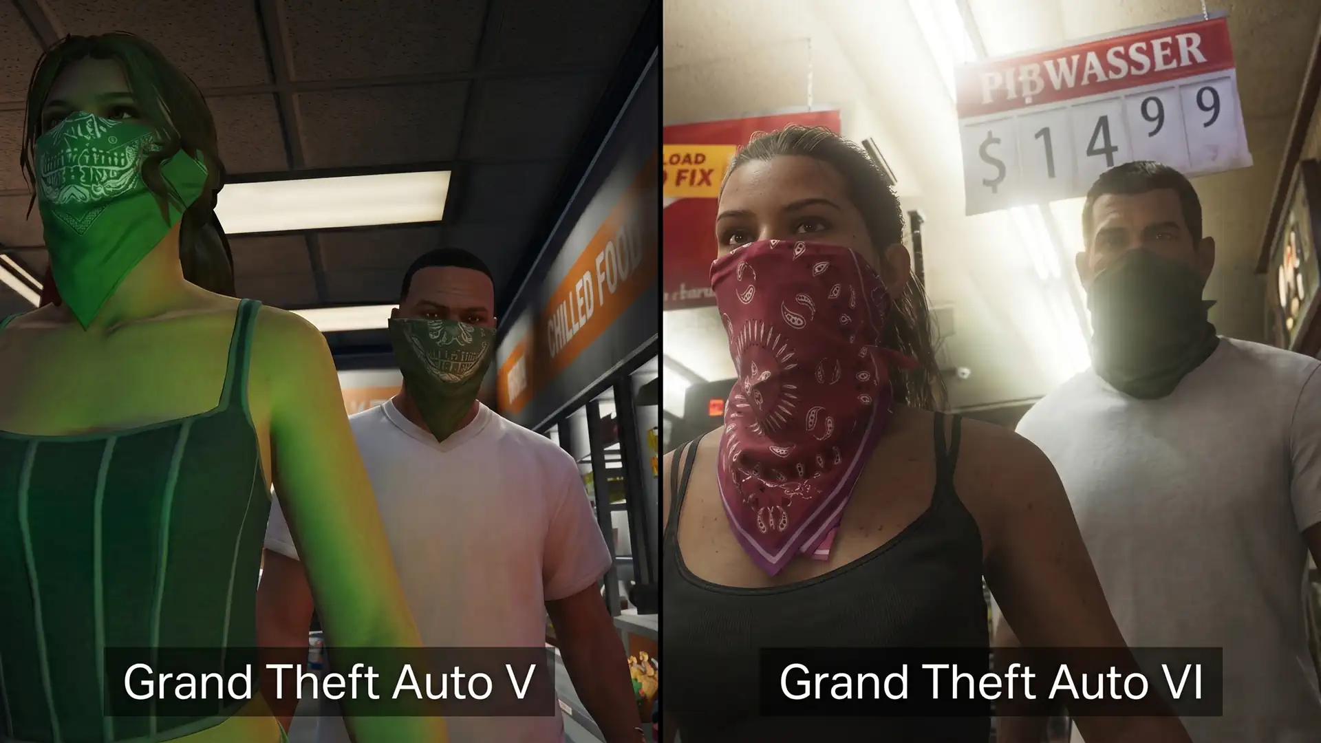 Покадровое сравнение GTA V и GTA 6 наглядно показало прогресс движка RAGE