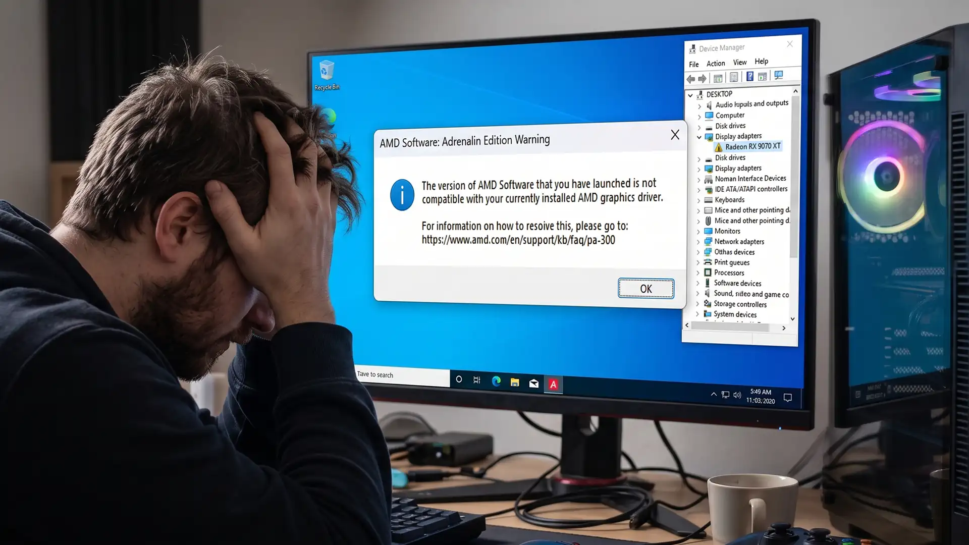 Драйвер AMD Adrenalin 26.6.2 ломает работу Radeon RX 9000 на Windows 10