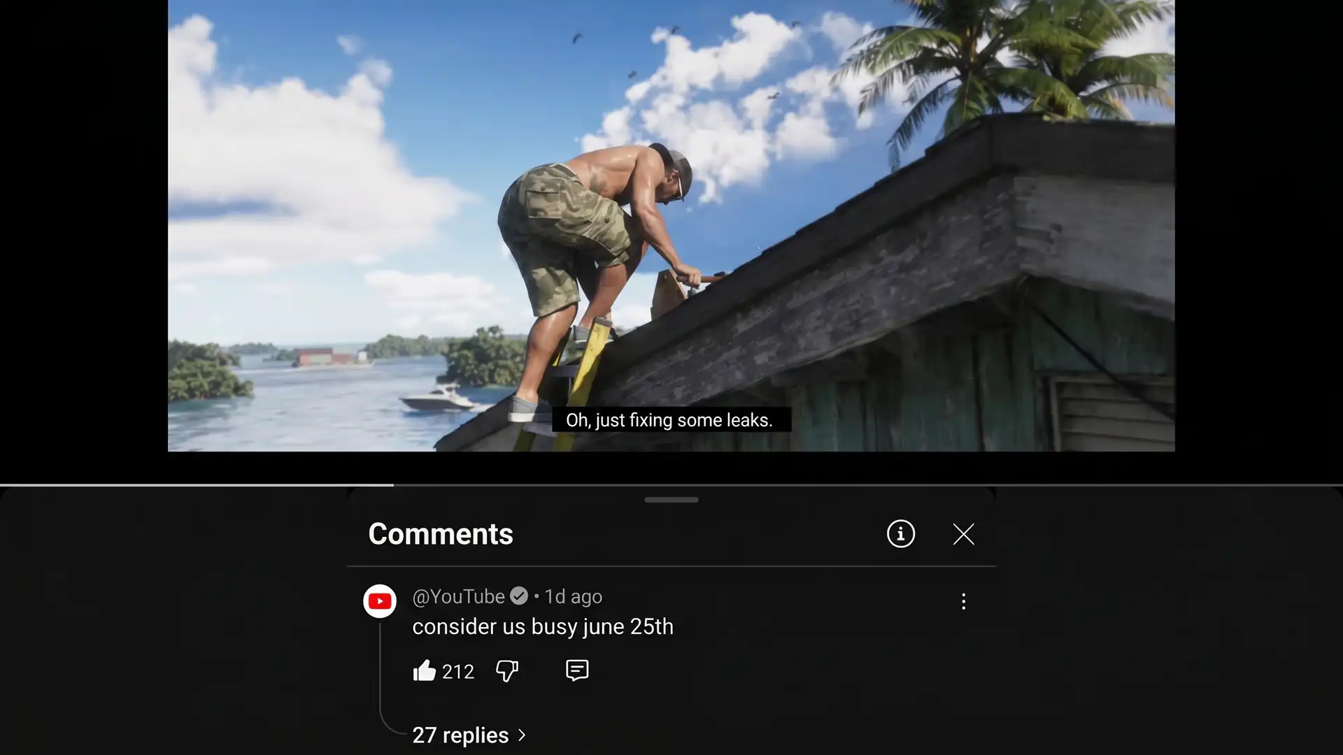 Официальный аккаунт YouTube намекнул на важные события по GTA VI 25 июня