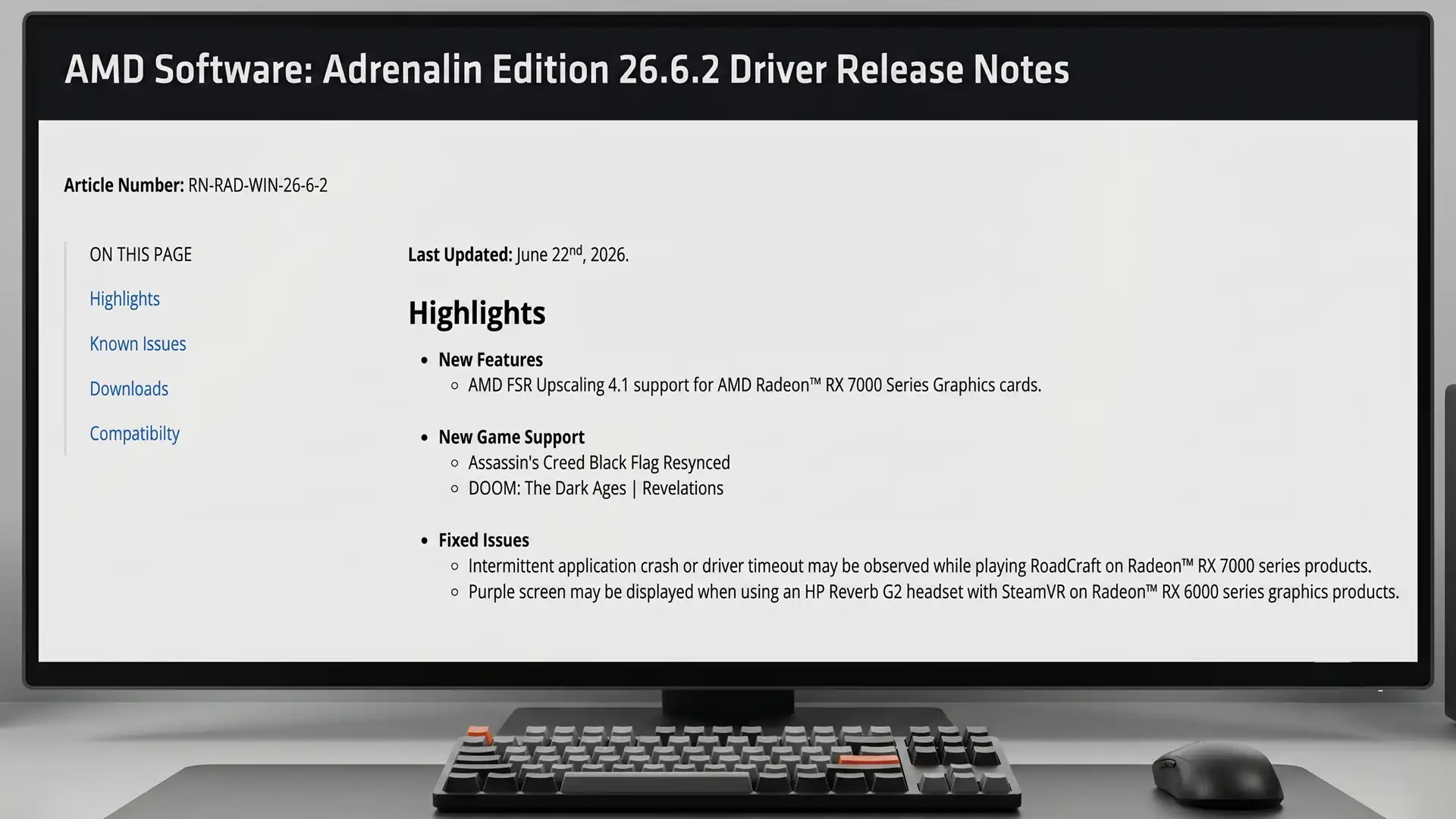 AMD FSR 4.1 официально стала доступна для видеокарт RX 7000