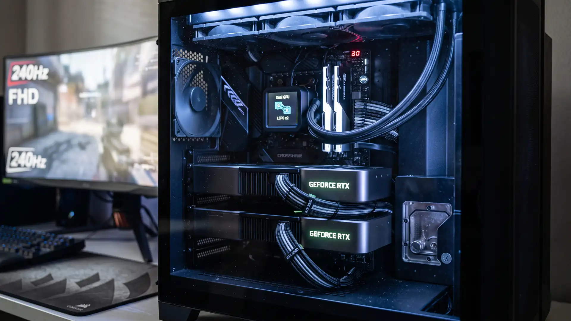 Тестирование утилиты Lossless Scaling в связке из двух видеокарт GeForce RTX 3080