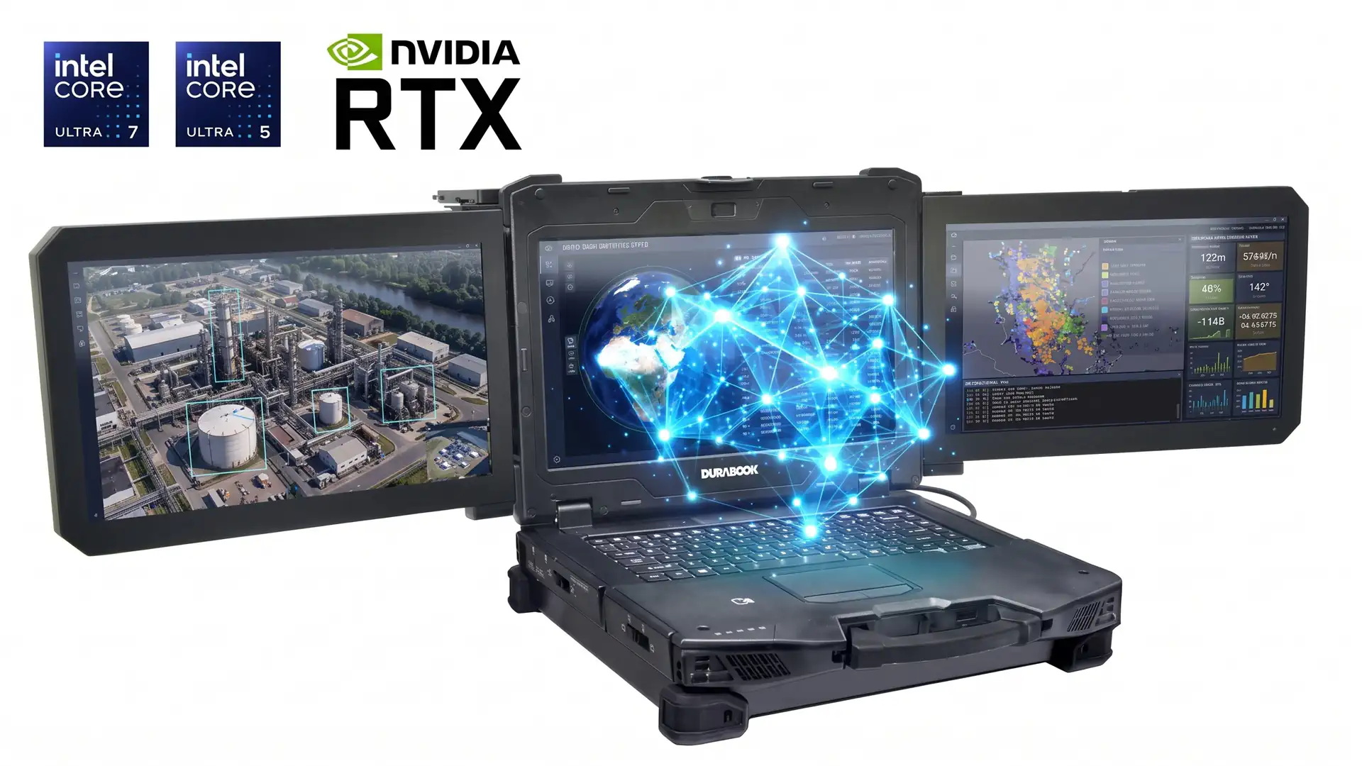 Durabook выпустила мобильную станцию с тремя экранами и RTX 5000 Ada за $3599