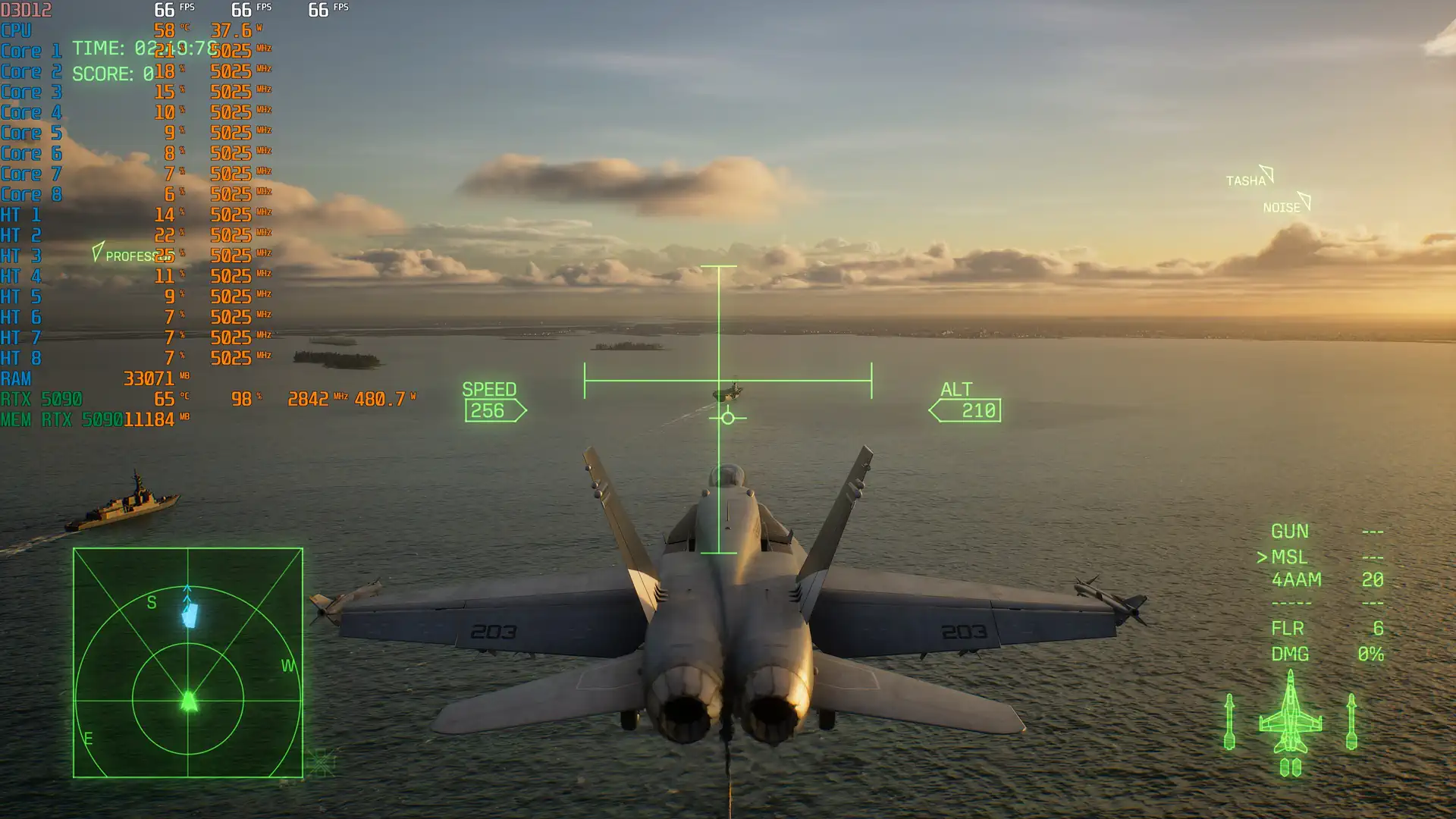 Только GeForce RTX 5090 смогла выдать 60 FPS в 4K в Ace Combat 8 Wings of Theve