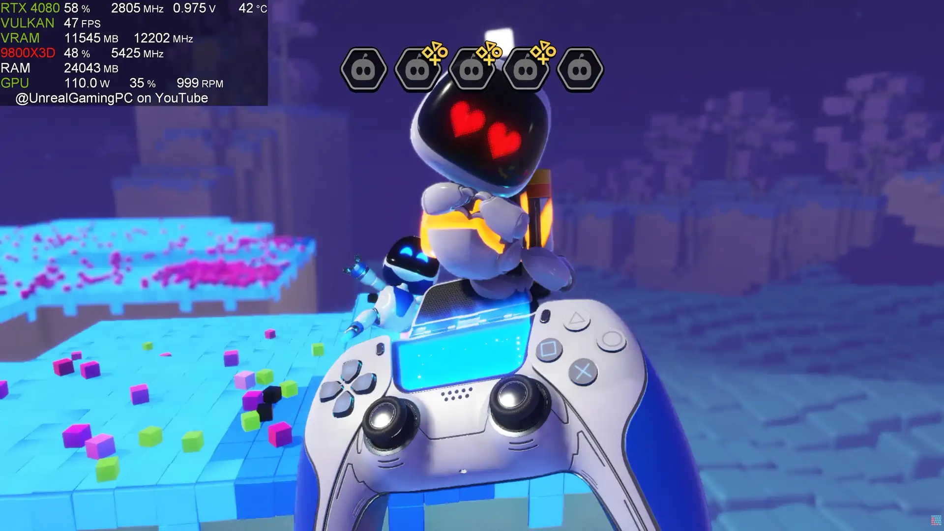 Эмулятор PS5 KytyPS5 0.3.0 запустил Astro Bot на RTX 4080 в диапазоне 42–47 FPS