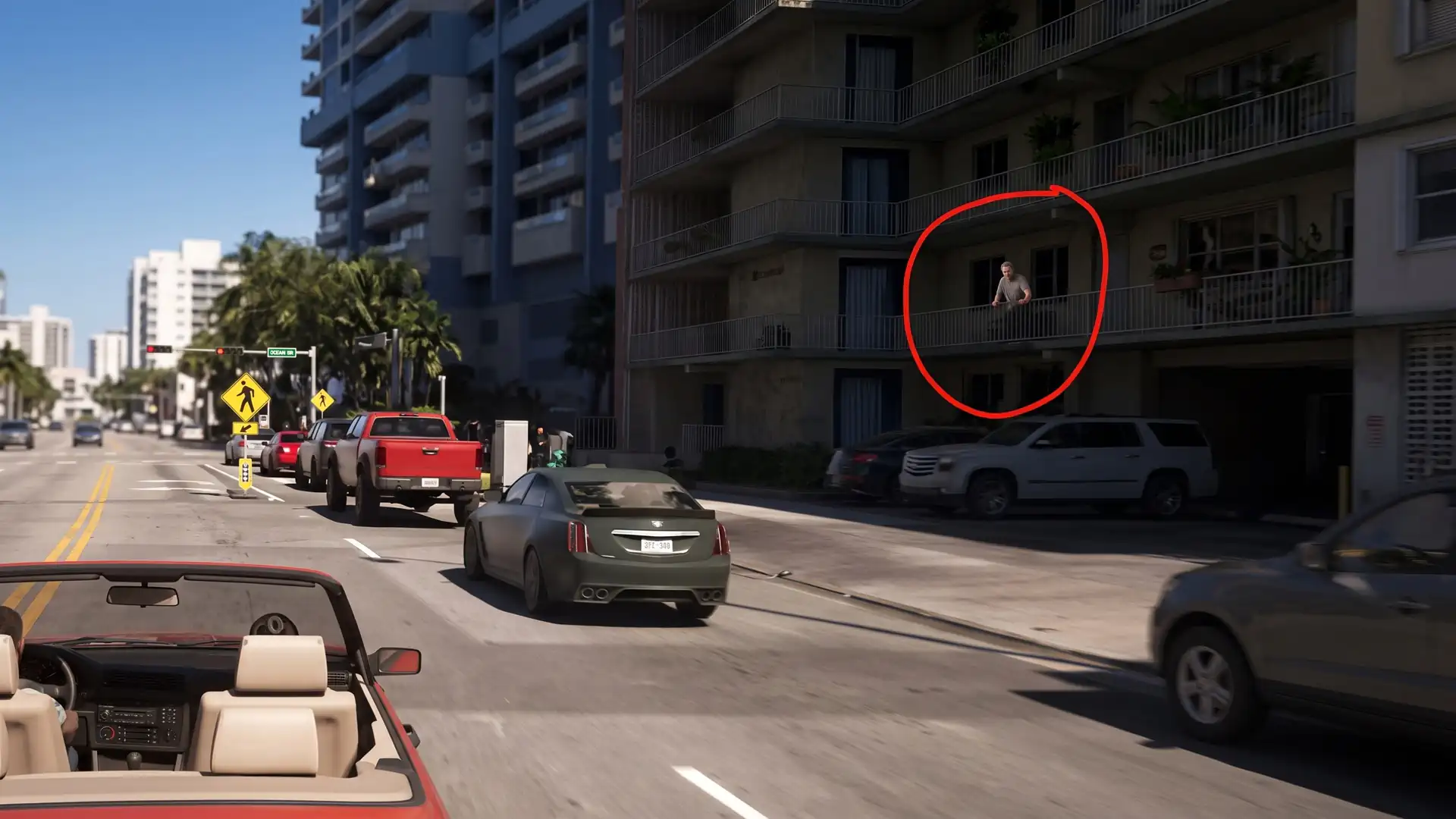 В Grand Theft Auto VI заметили NPC на балконах и крышах жилых зданий
