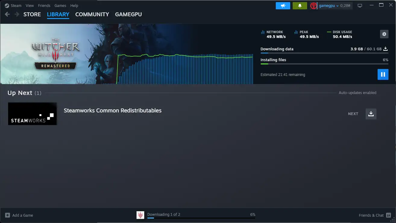 The Witcher 3 Remastered стала доступна для скачивания в Steam с объемом 60 GB