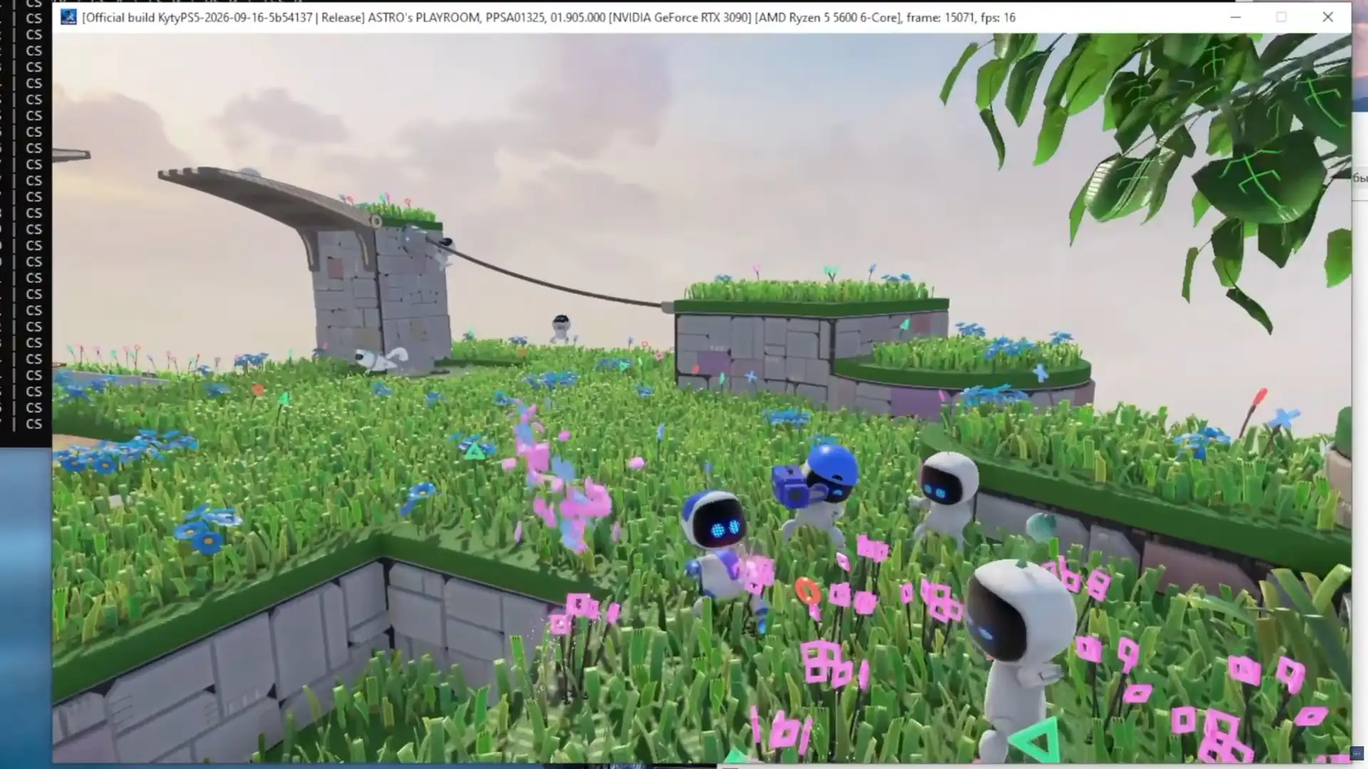 Эмулятор PS5 KyTyPS5 запустил Astro's Playroom на Ryzen 5 5600 и RTX 3090 при 16 FPS