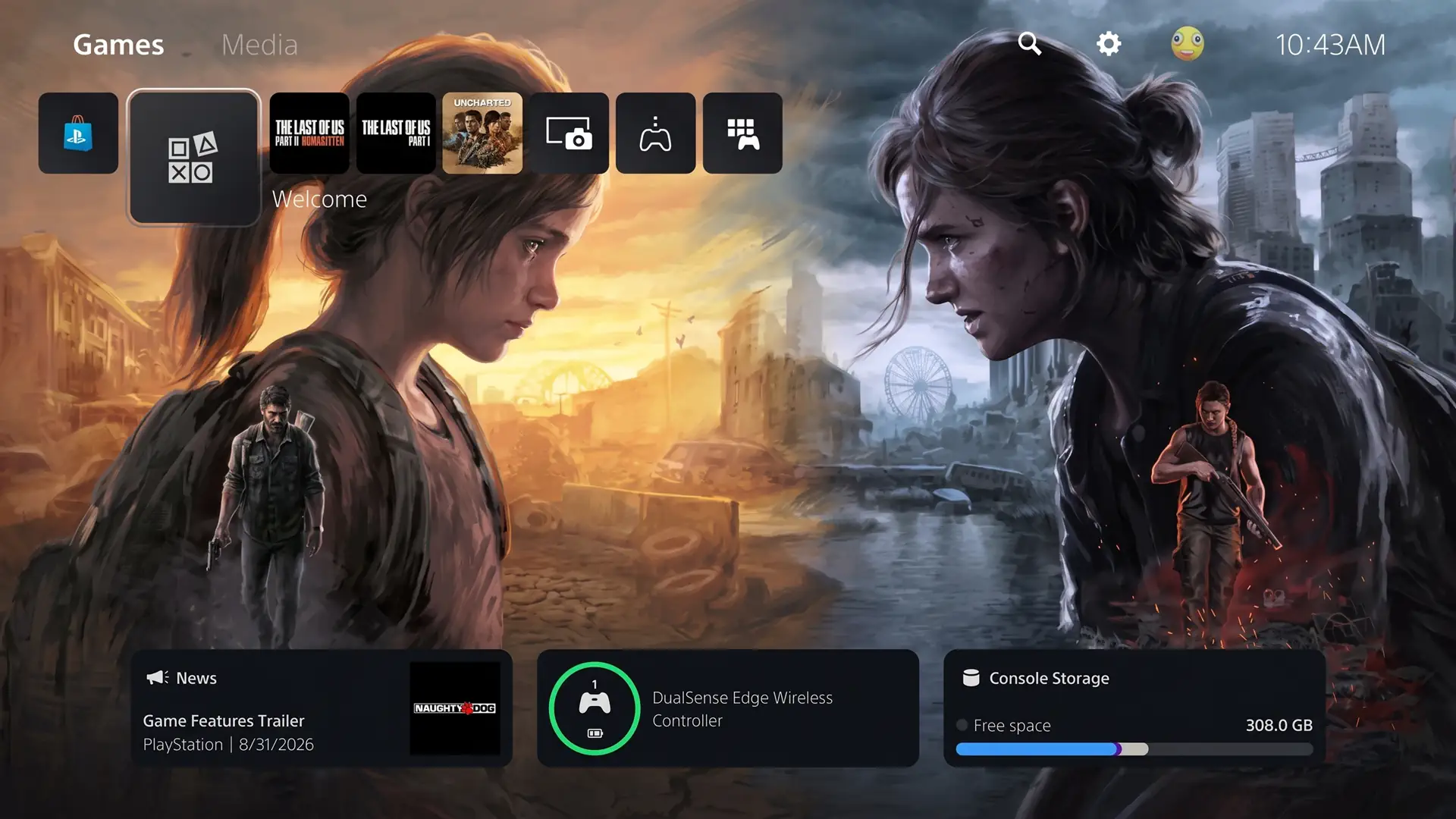 В интерфейс PlayStation 5 добавили официальную тему The Last of Us
