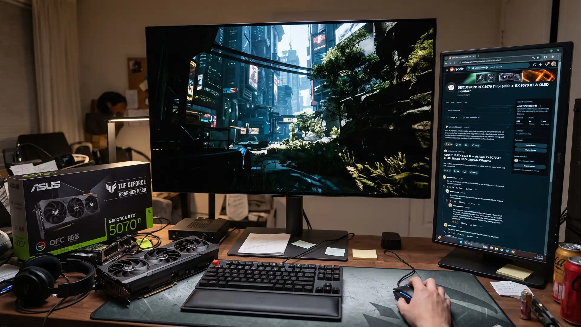 RTX 5070 Ti можно продать за $900 ради покупки RX 9070 XT и OLED-монитора