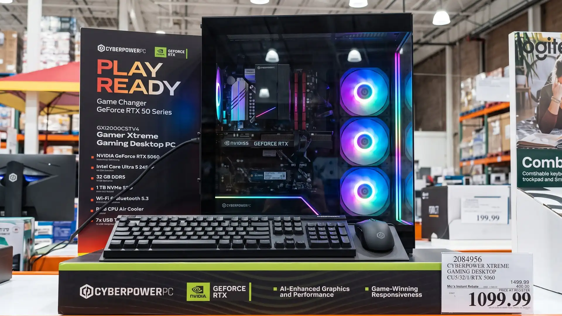 Готовый ПК с Intel Core Ultra 5, RTX 5060 и 32 ГБ DDR5 в Costco продают за $1100