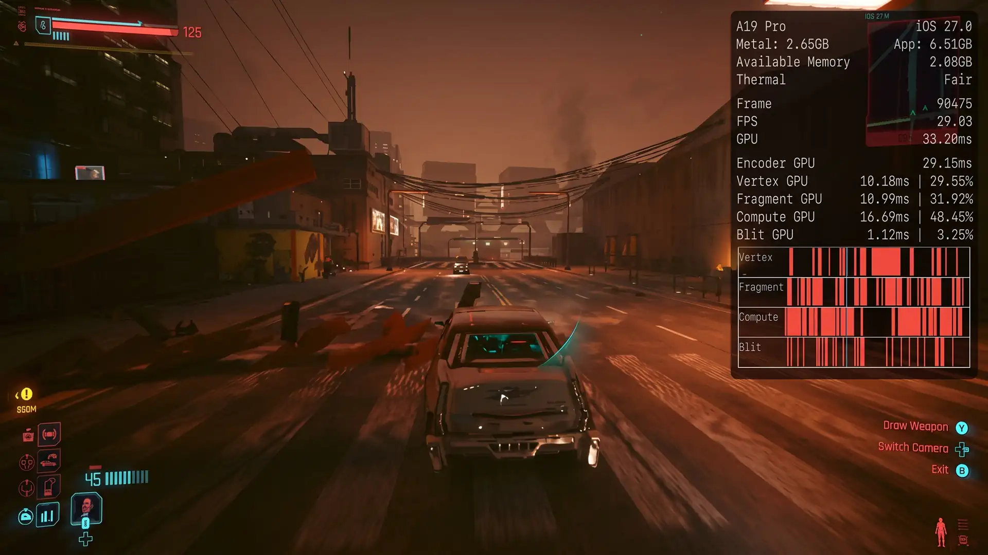 Cyberpunk 2077 нативно запустили на iPhone 17 Pro Max в 900p при 25–30 FPS