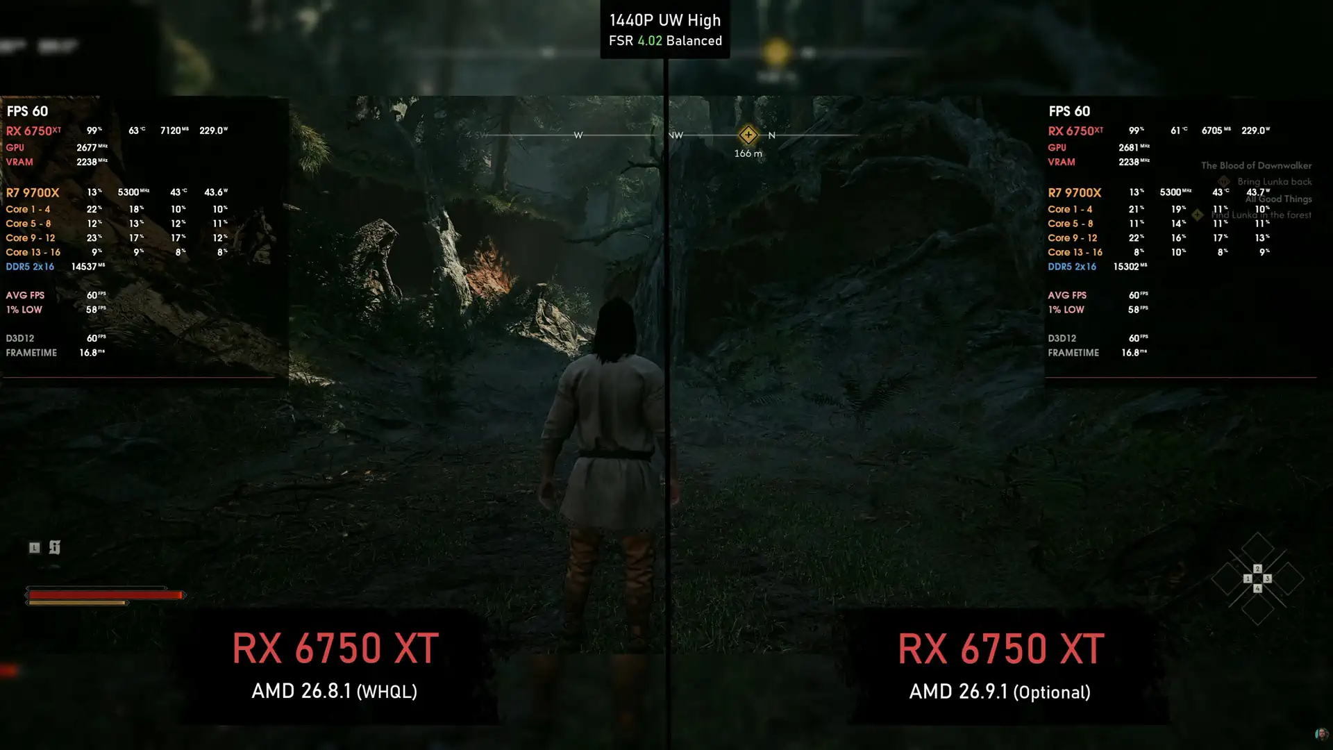 AMD Adrenalin 26.9.1 не прибавил FPS y Radeon RX 6000 в Blood of the Dawnwalker и других новинках