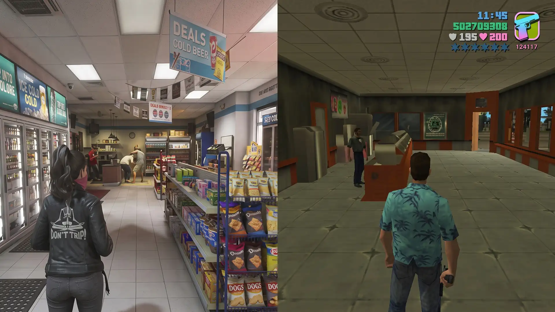 Детальное сравнение графики Grand Theft Auto VI и оригинальной Vice City