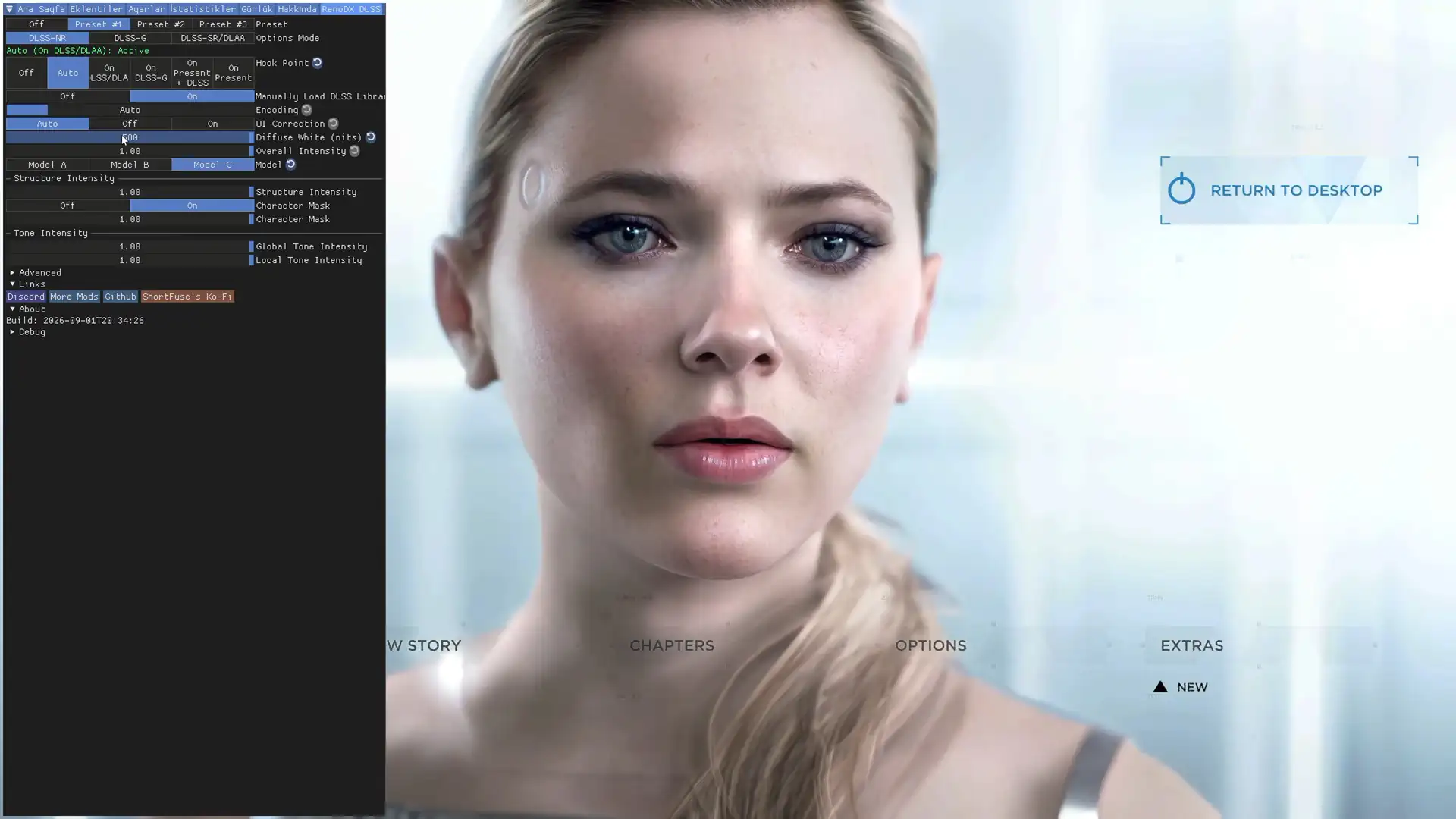 DLSS 5 через Lossless Scaling дал до 165 FPS в Detroit Become Human на RTX 4090 и RTX 4070