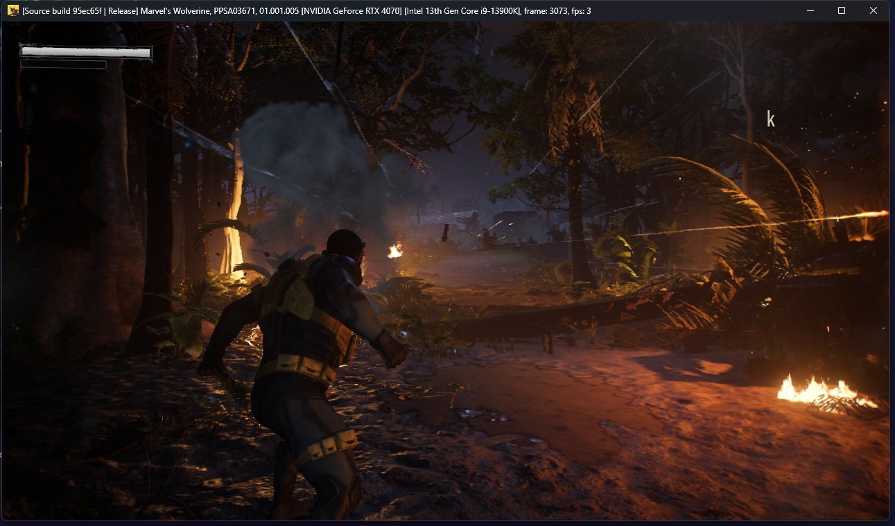 Эмулятор PS5 продвинулся в Marvel's Wolverine от 2 FPS в меню до 3 FPS в игре